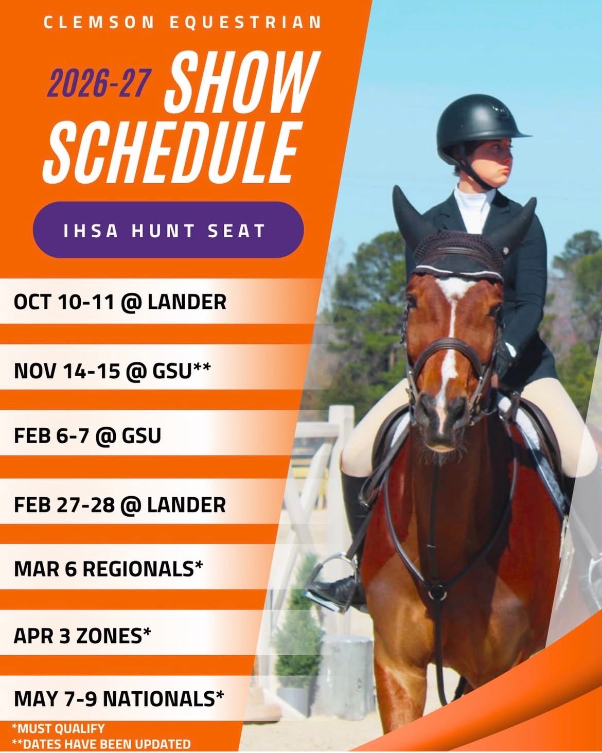 Help Clemson Equestrian Team ROAR at Shows! campaign photo, 5 of 8