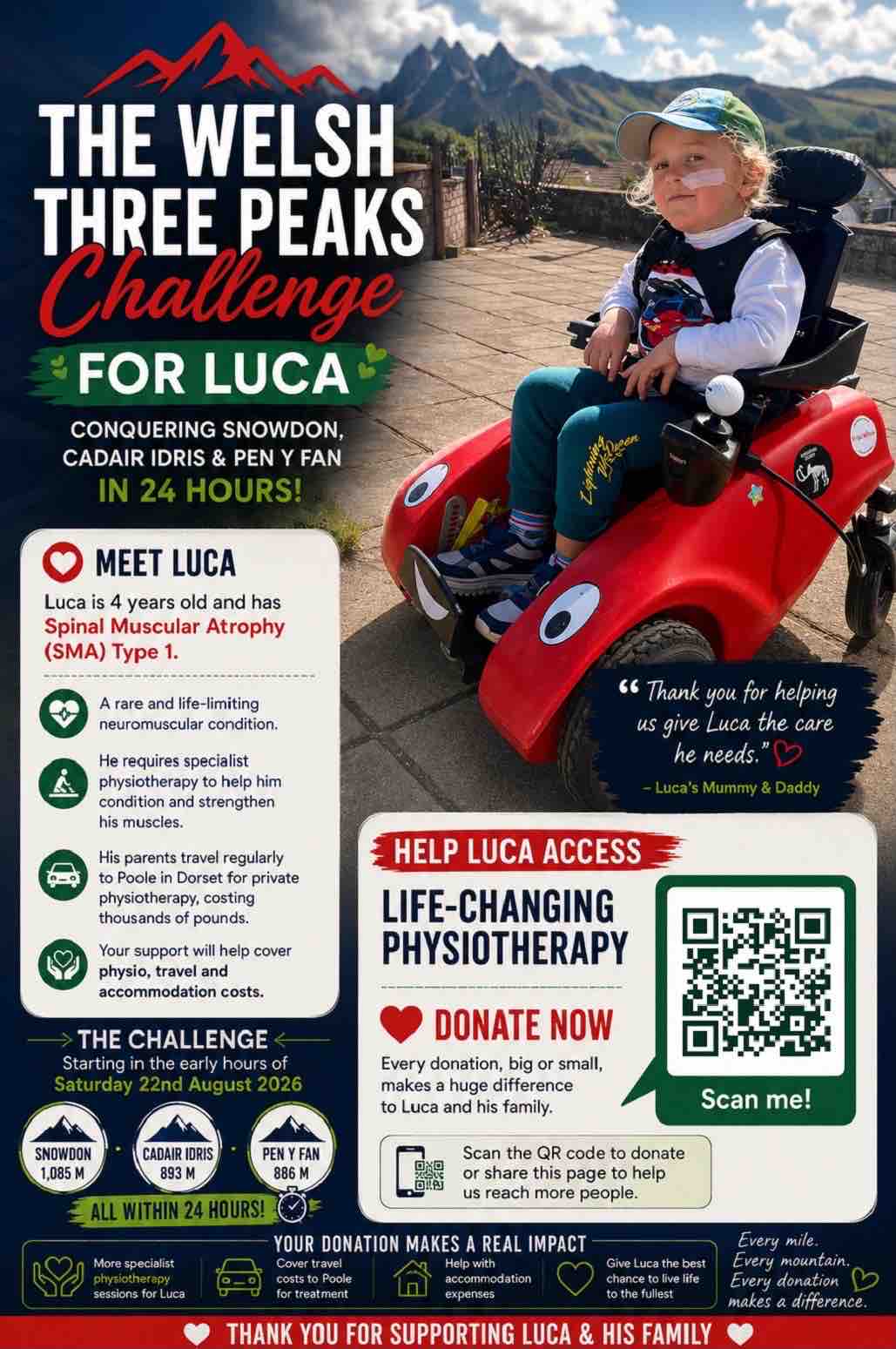 The Welsh Three Peaks Challenge For Luca campaign photo, 4 of 6