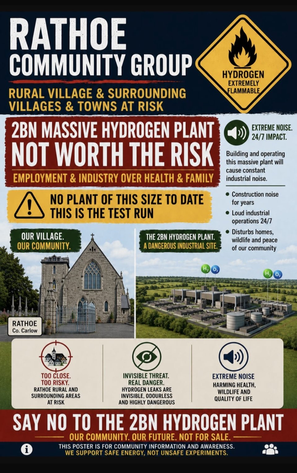 Rathoe Community against a Hydrogen power facility campaign photo, 2 of 4