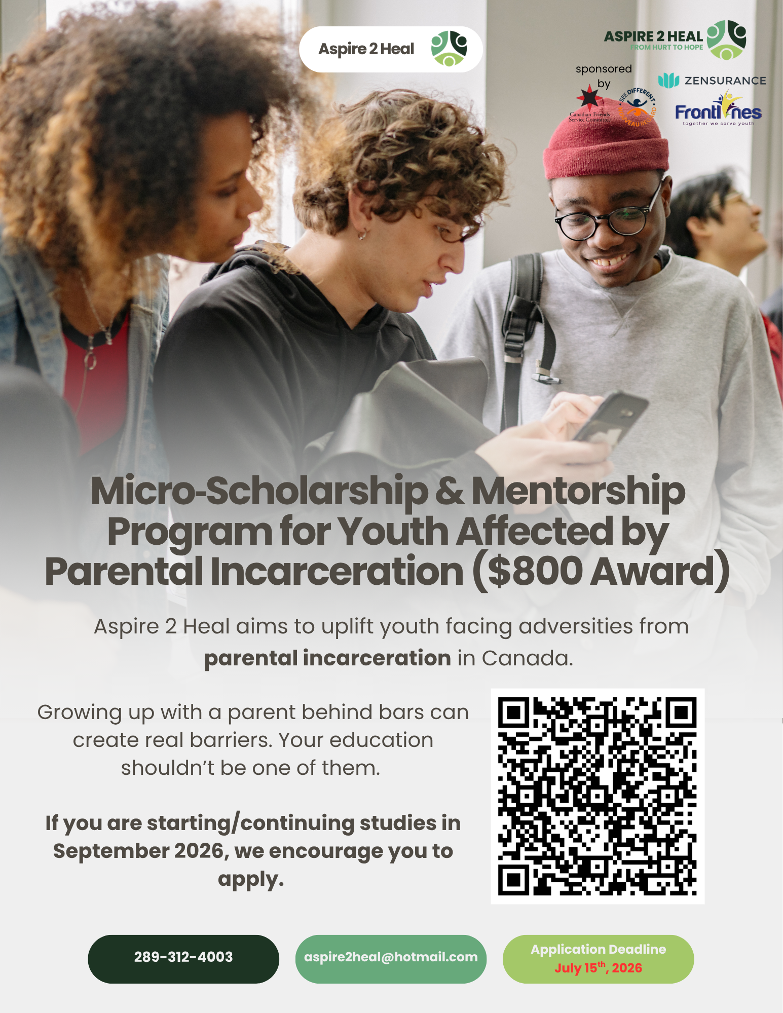 Aspire 2 Heal - Canada's only Youth Led Scholarship For COIP campaign photo, 5 of 6
