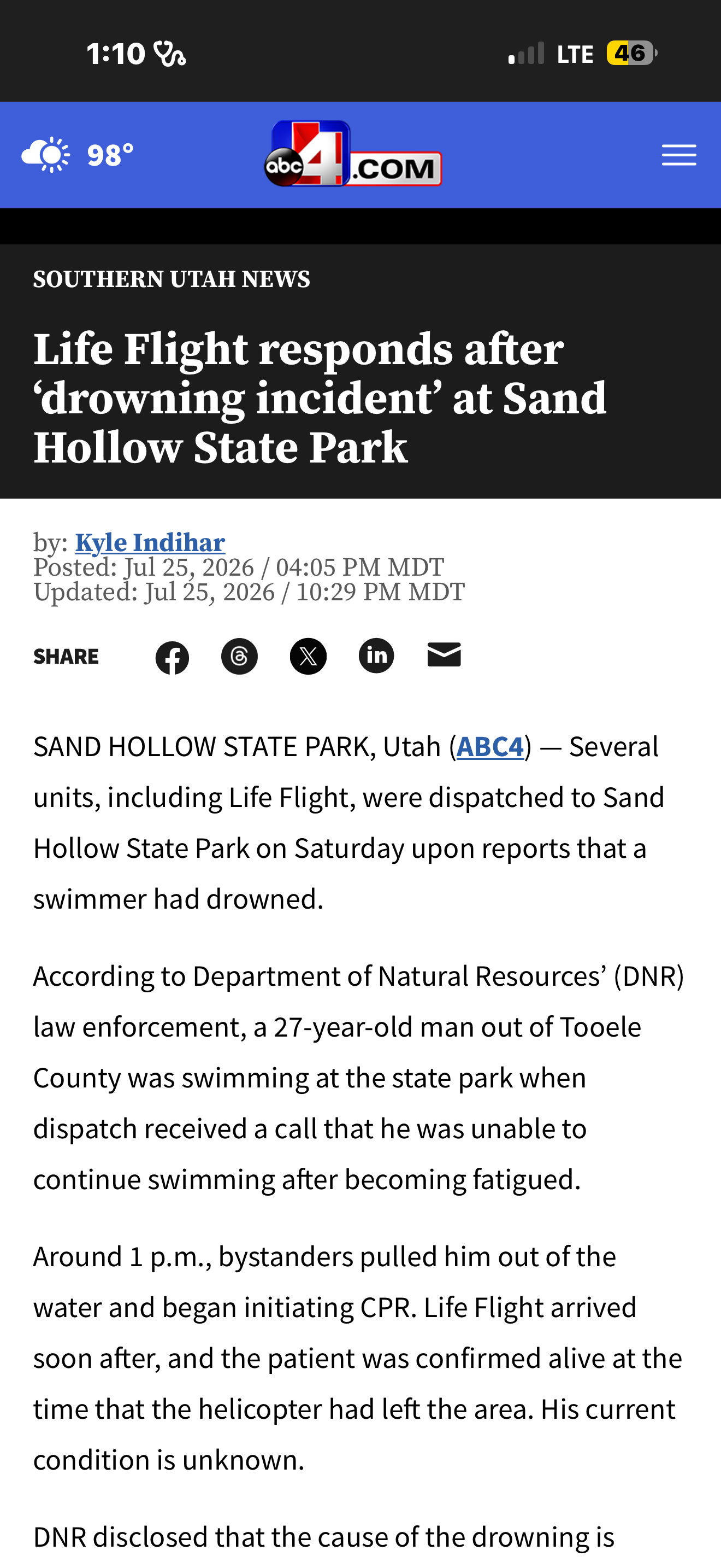 Hombre de 27 años muere ahogado (hollow state park ) campaign photo, 2 of 5