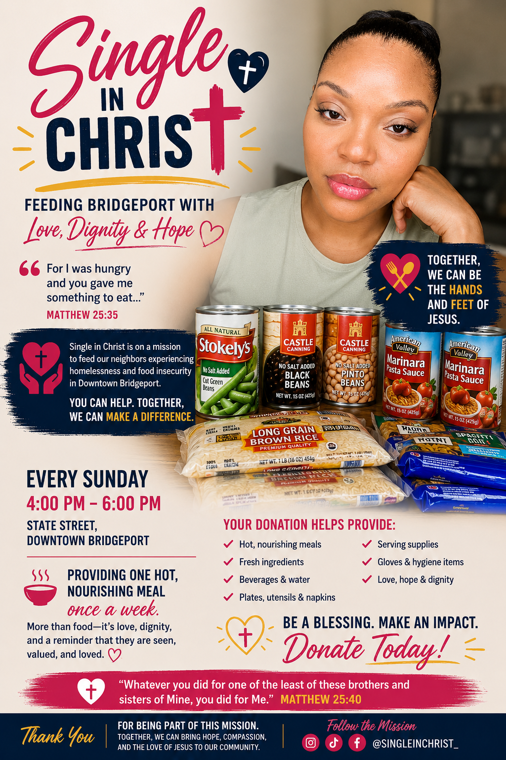 Feed the Homeless in Bridgeport: Single in Christ campaign photo, 5 of 7