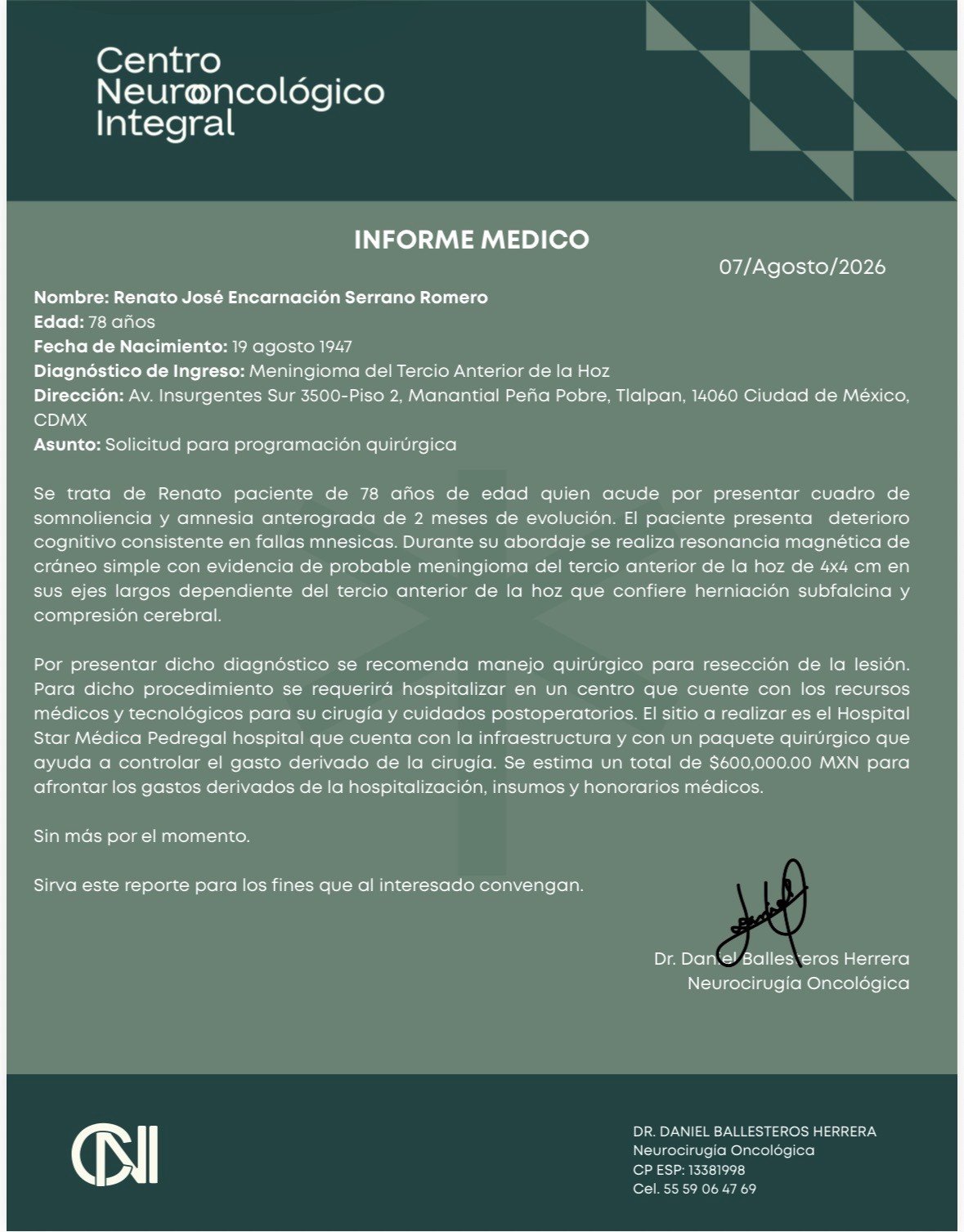Ayudemos a Renato a reunir en pesos 600,000 para su cirugía campaign photo, 2 of 7