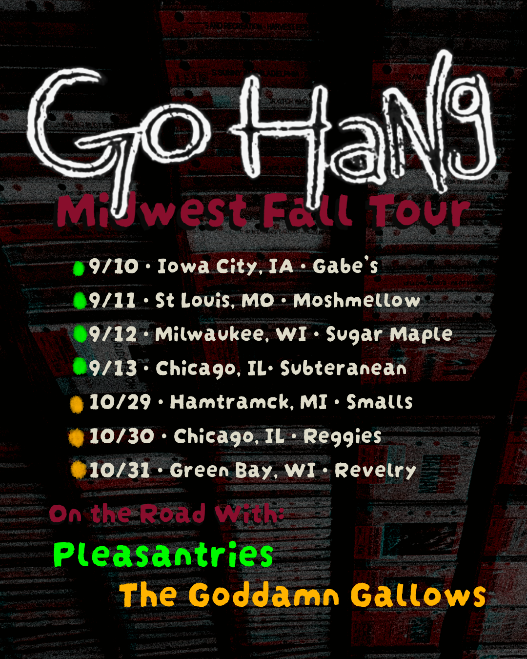 Go Hang Midwest Fall Tour 2026 campaign photo, 2 of 6