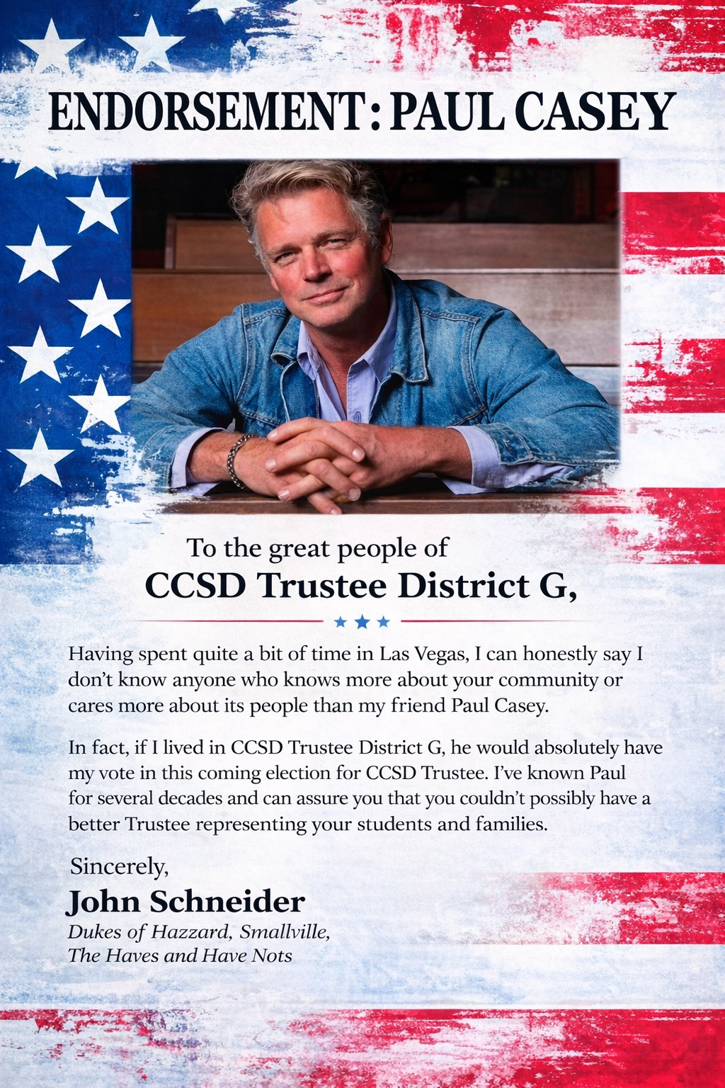 Support Paul Casey for CCSD Trustee District G campaign photo, 4 of 7