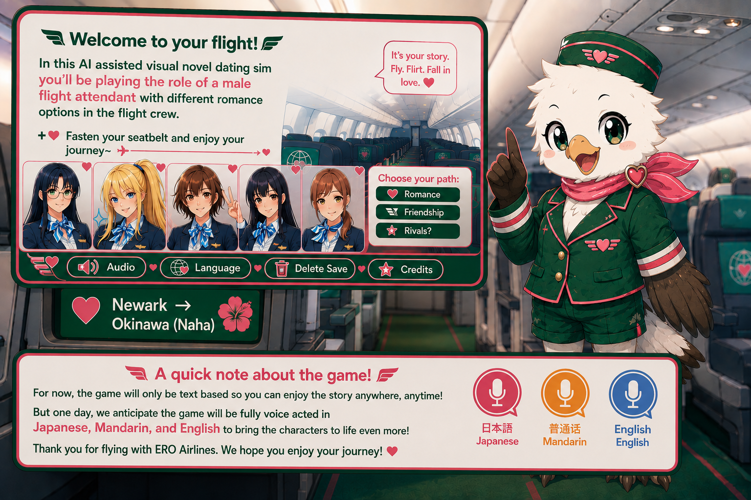 Anime Flight Attendant Dating Sim Love Is in the Air campaign photo, 4 of 7
