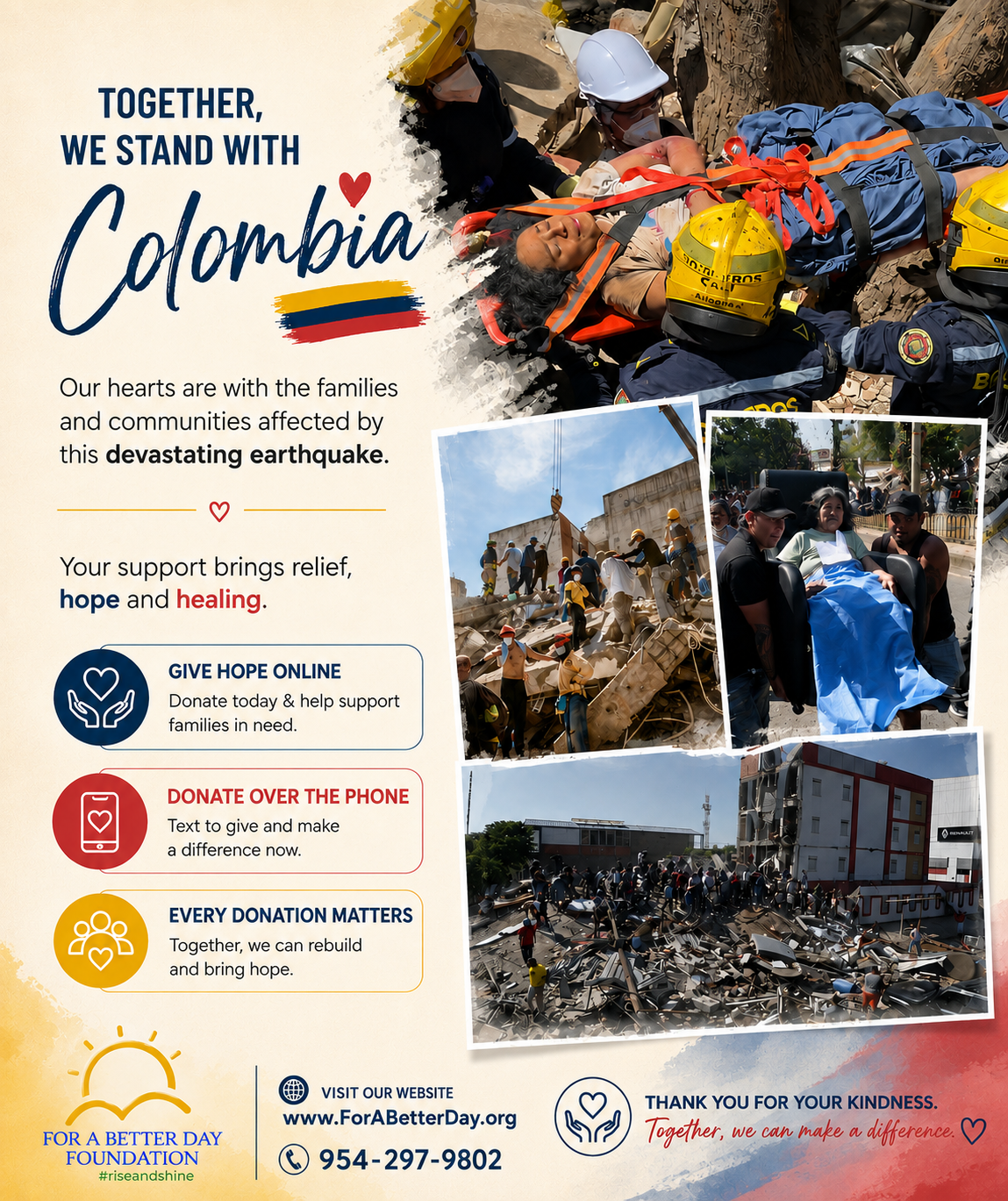 TOGETHER, WE STAND WITH COLOMBIA campaign photo, 2 of 4