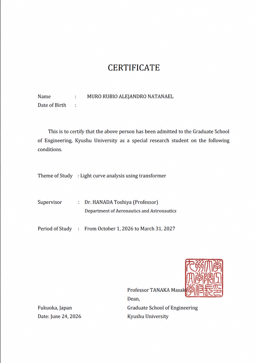 Foto de la recaudación de fondos Ayúdame a investigar en Kyushu University, Japón., 2 de 5