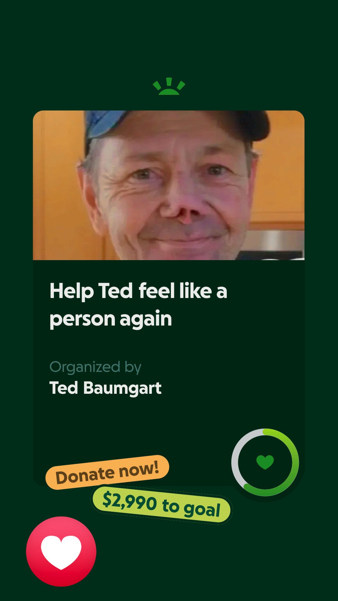SUPPORT TED AND HIS SEPSIS campaign photo, 2 of 9