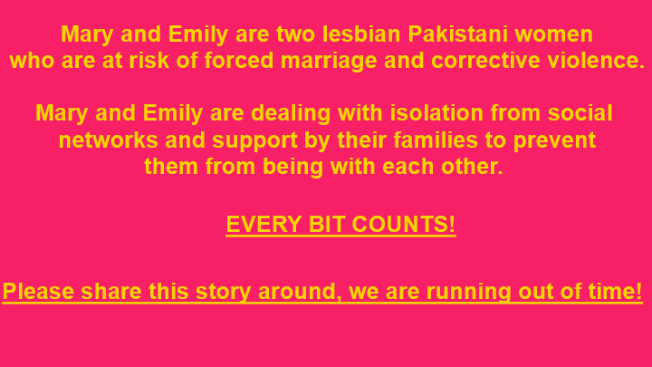 Help Two Lesbians Escape Corrective Violence campaign photo, 2 of 4