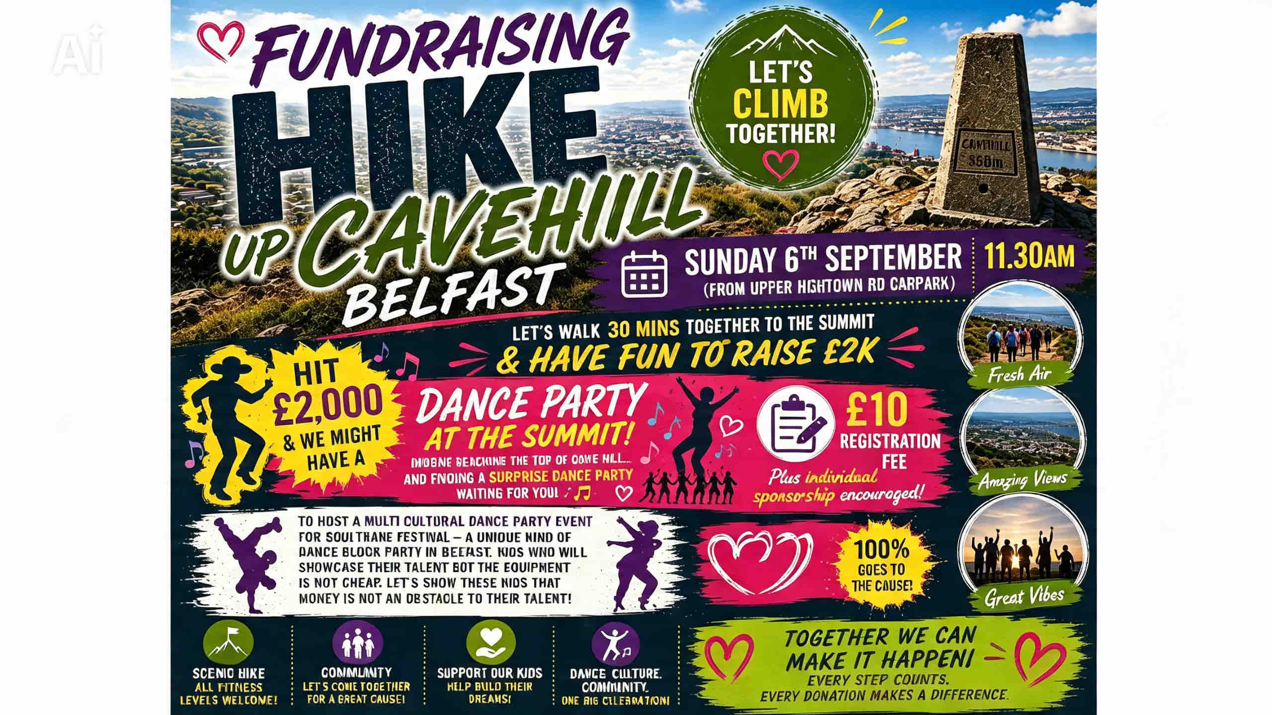 Cavehill Dance Party Fundraising Hike campaign photo, 2 of 5