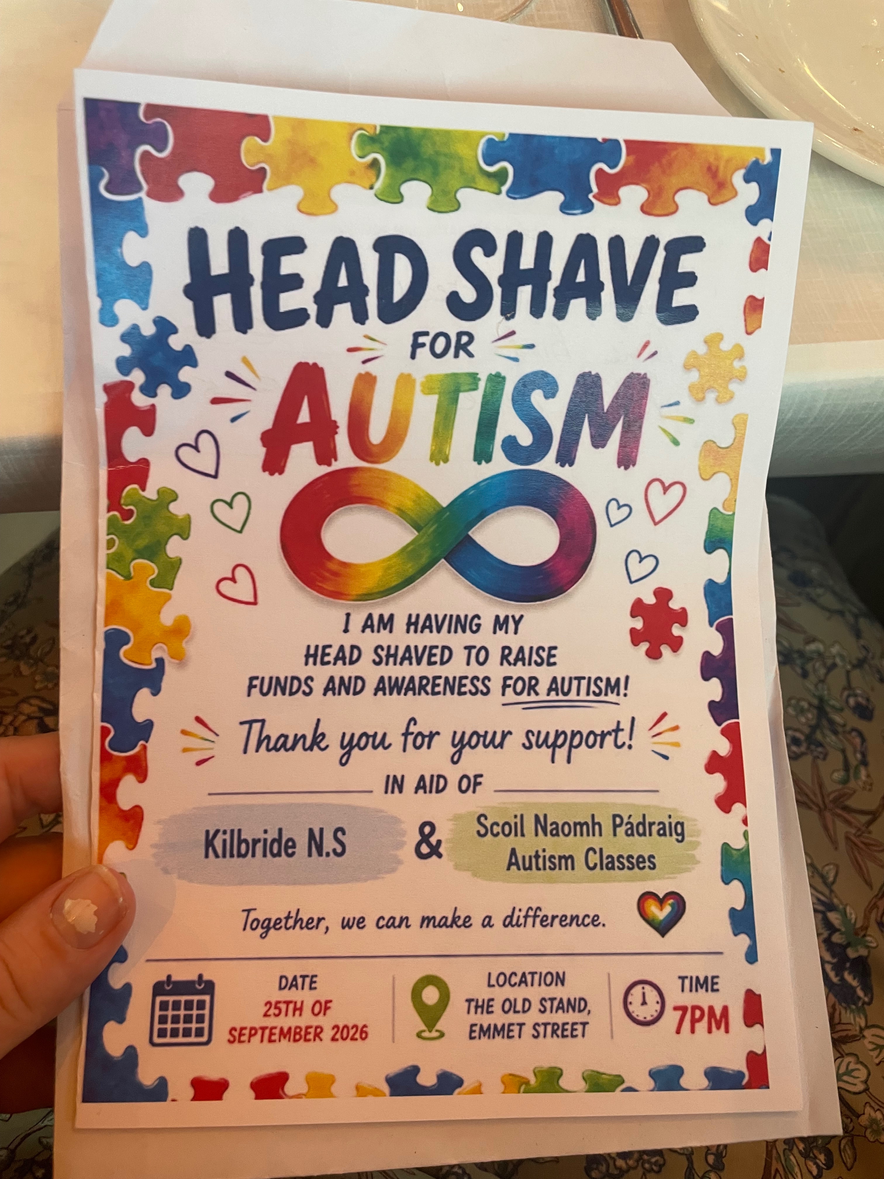 Head and beard shave for Autism campaign photo, 2 of 4
