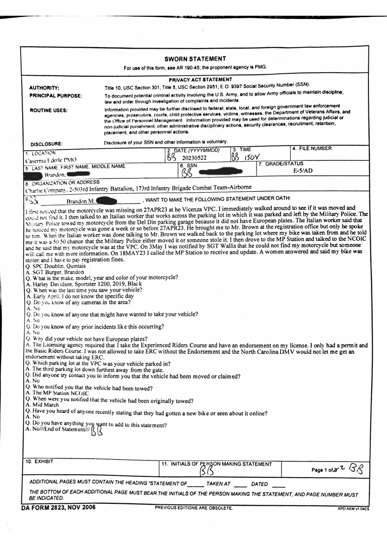 Support Veteran's Legal Fight for His Stolen Bike campaign photo, 6 of 8