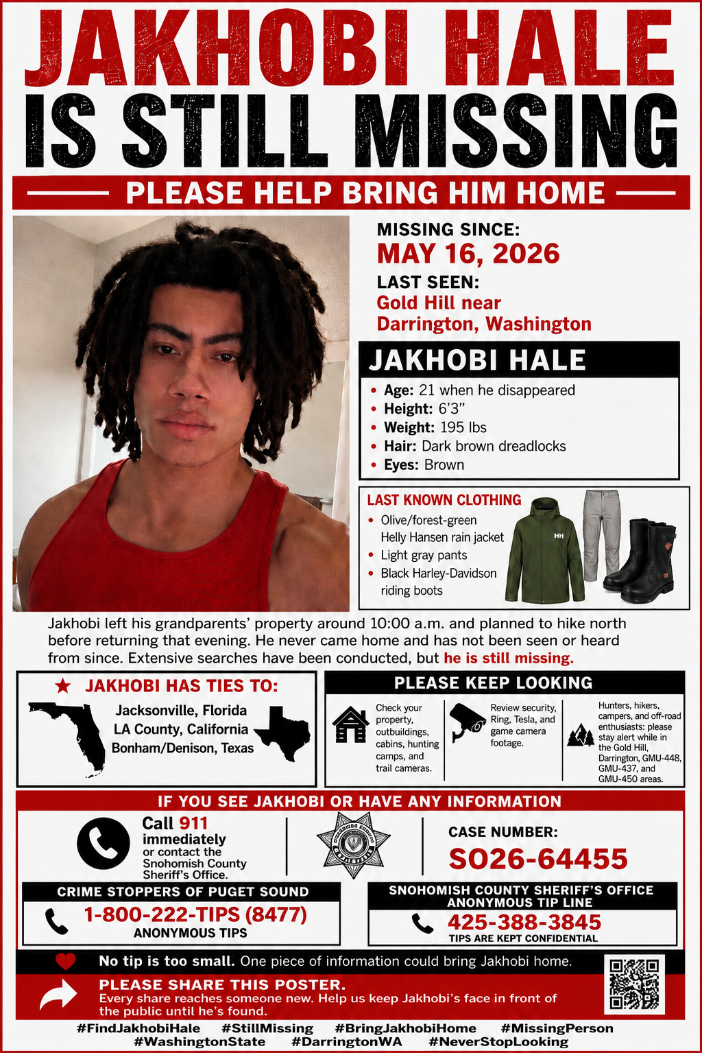 Support the Search for Missing Jakhobi Hale campaign photo, 4 of 6