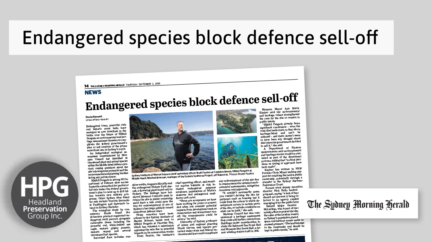 Help Save our Foreshore: Stop the Sale of HMAS Penguin campaign photo, 2 of 5