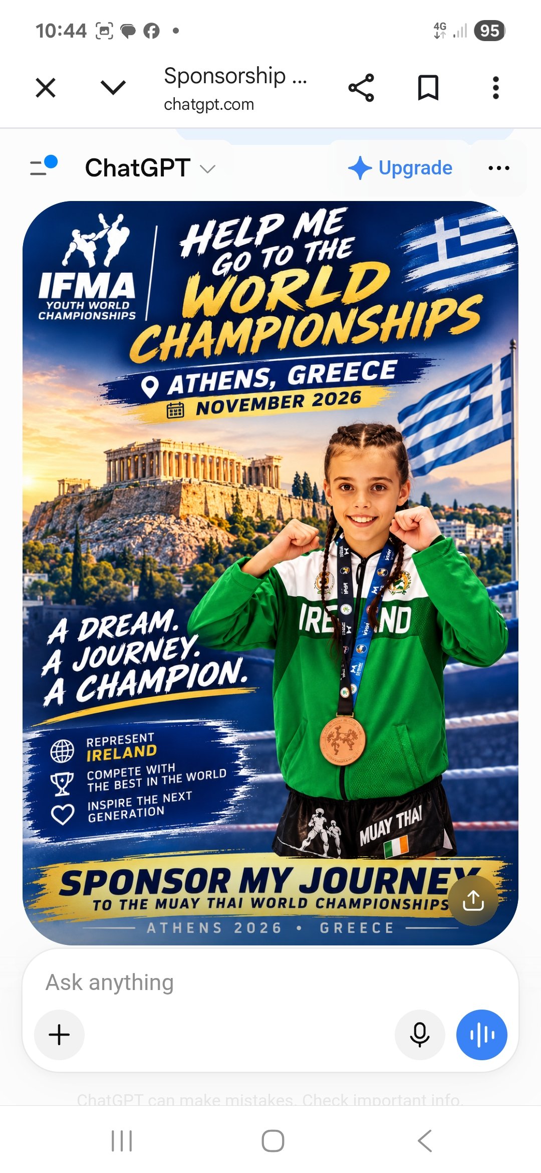 Help Teagan represent Ireland at the world Championships campaign photo, 6 of 7
