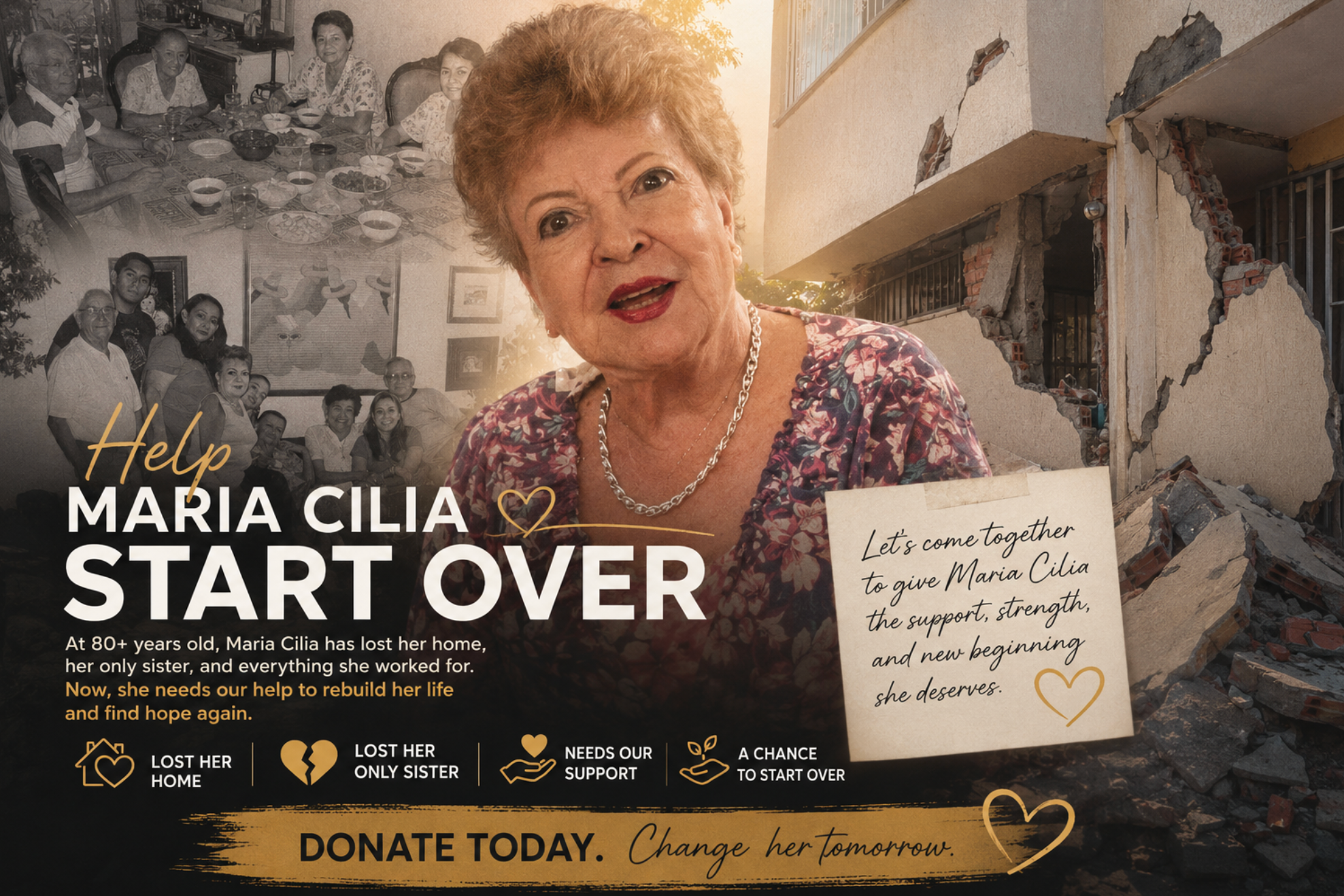 Help Maria Cilia Rebuild After Earthquake campaign photo, 5 of 8