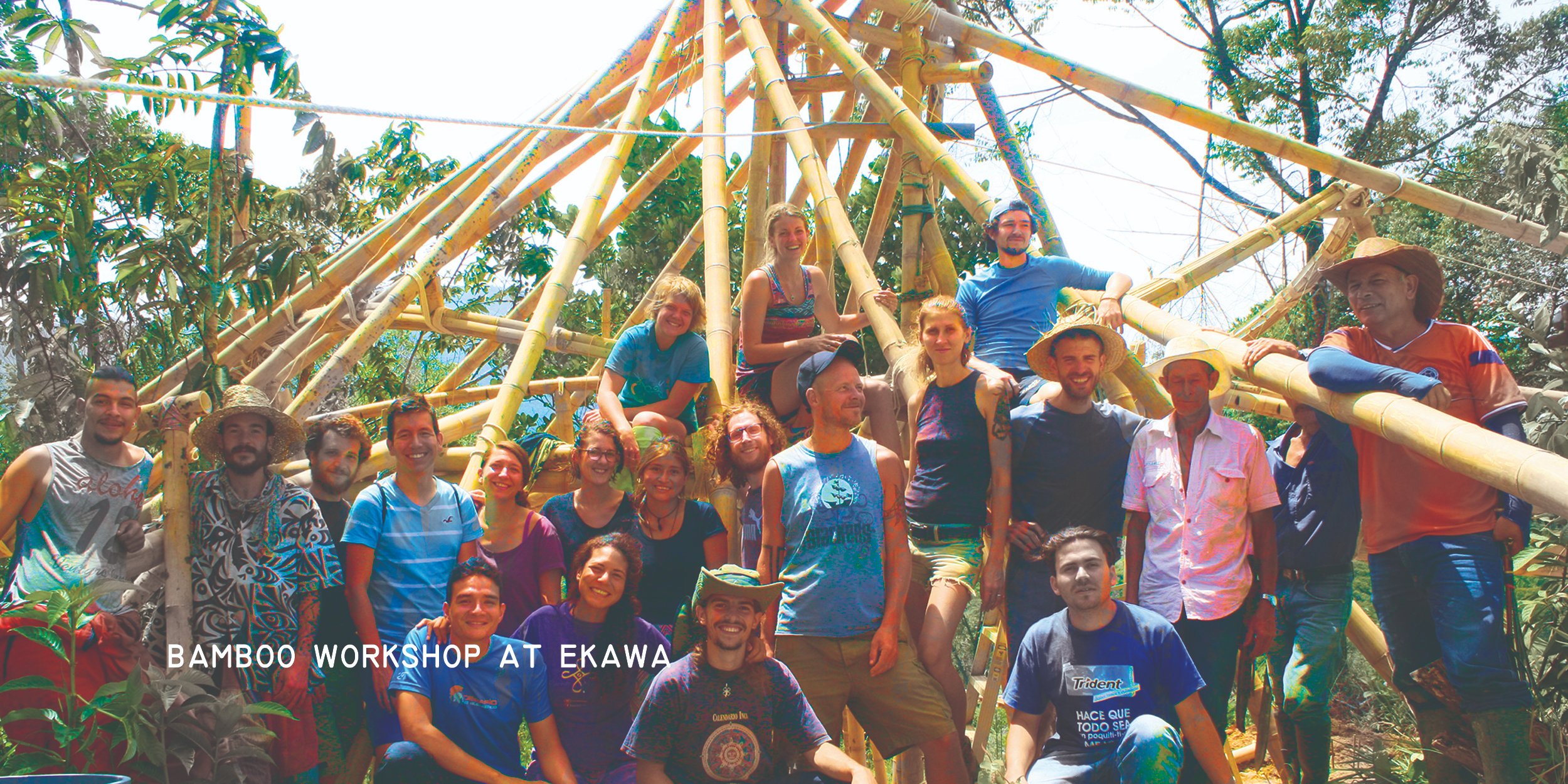 Bamboo shelters for earthquake relief in Colombia campaign photo, 2 of 8