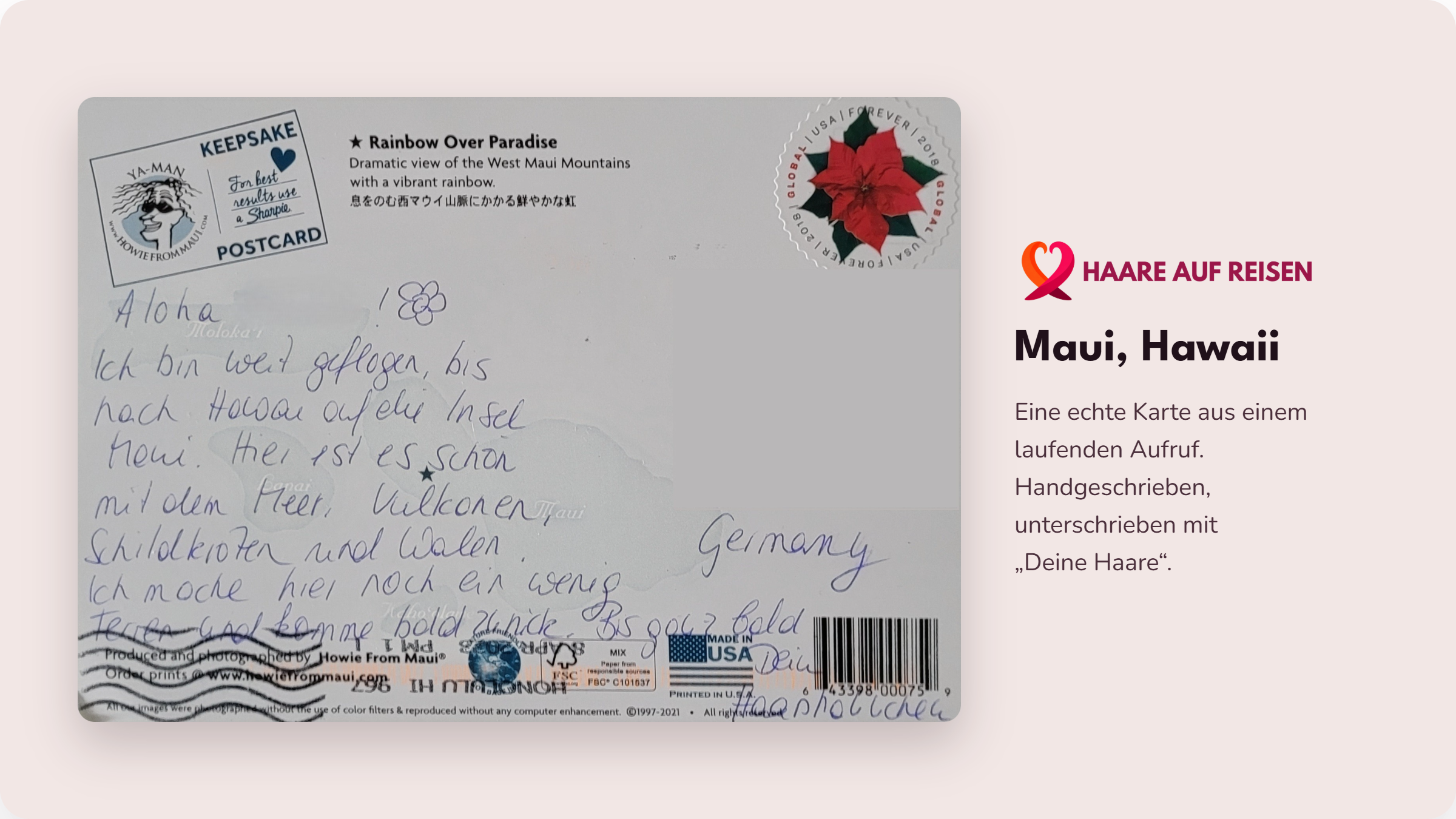 Wenn Haare auf Reisen gehen: Postkarten für krebskranke Kids campaign photo, 4 of 8