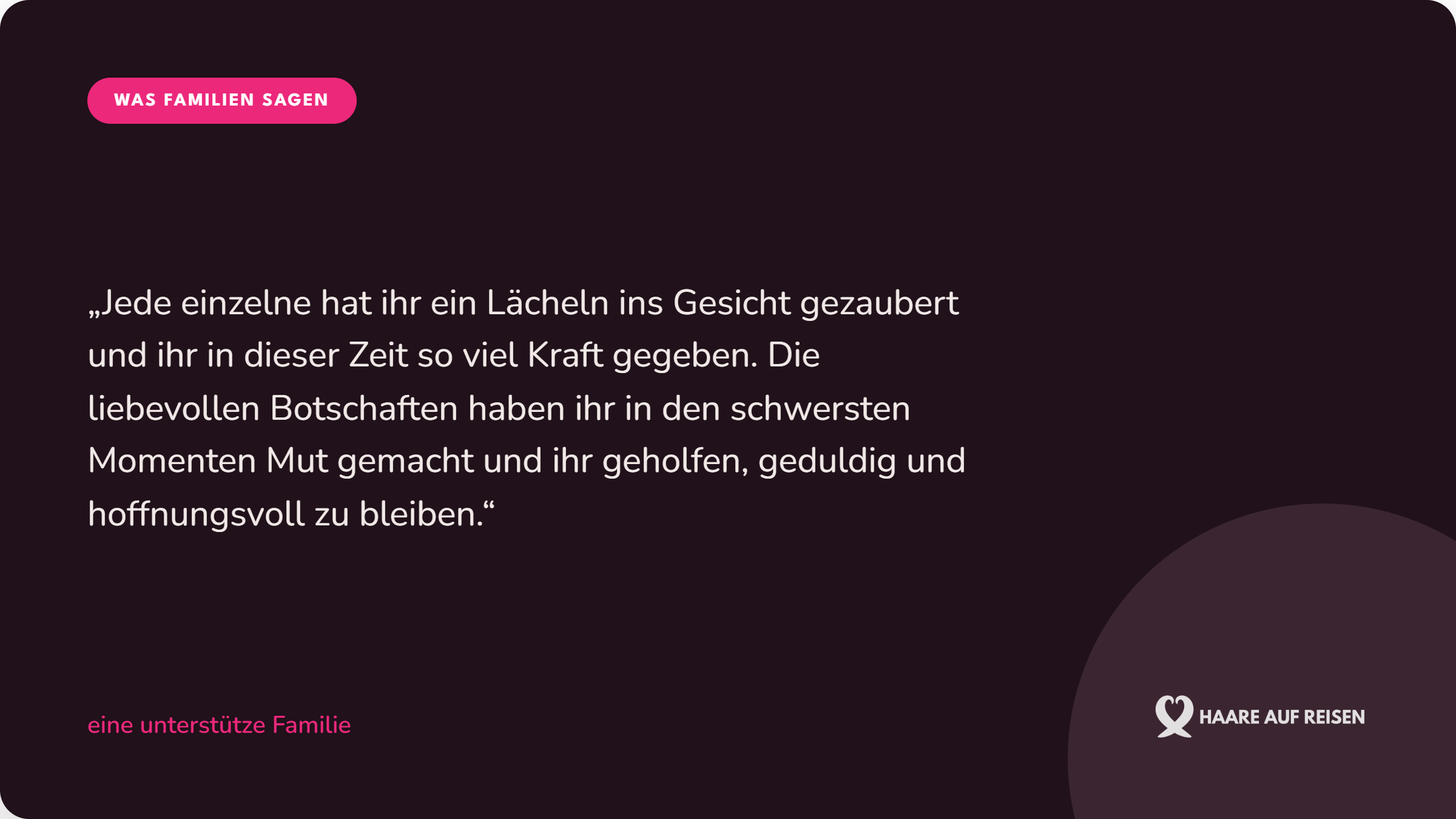 Wenn Haare auf Reisen gehen: Postkarten für krebskranke Kids campaign photo, 5 of 8