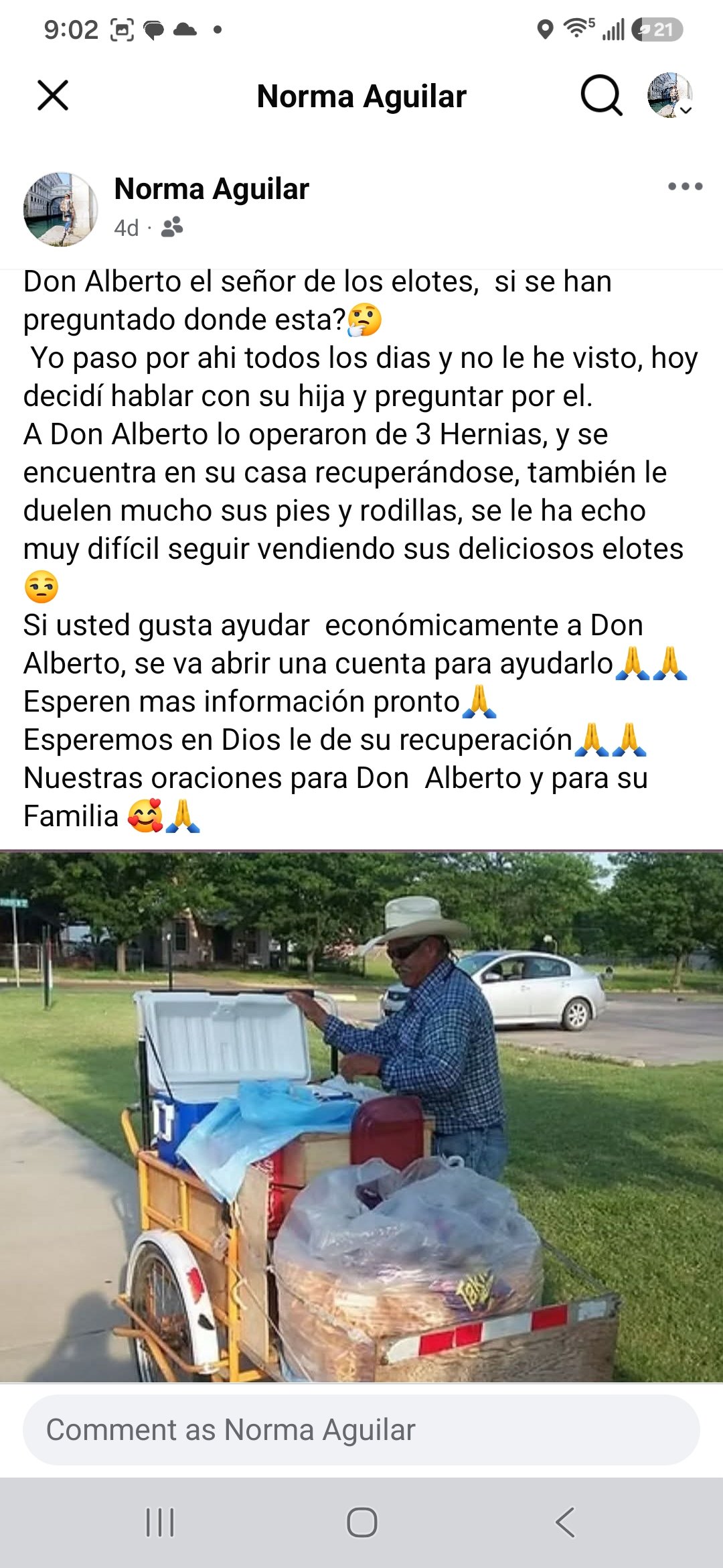 Support Mr. Alberto, Our Beloved Elote Man campaign photo, 2 of 5