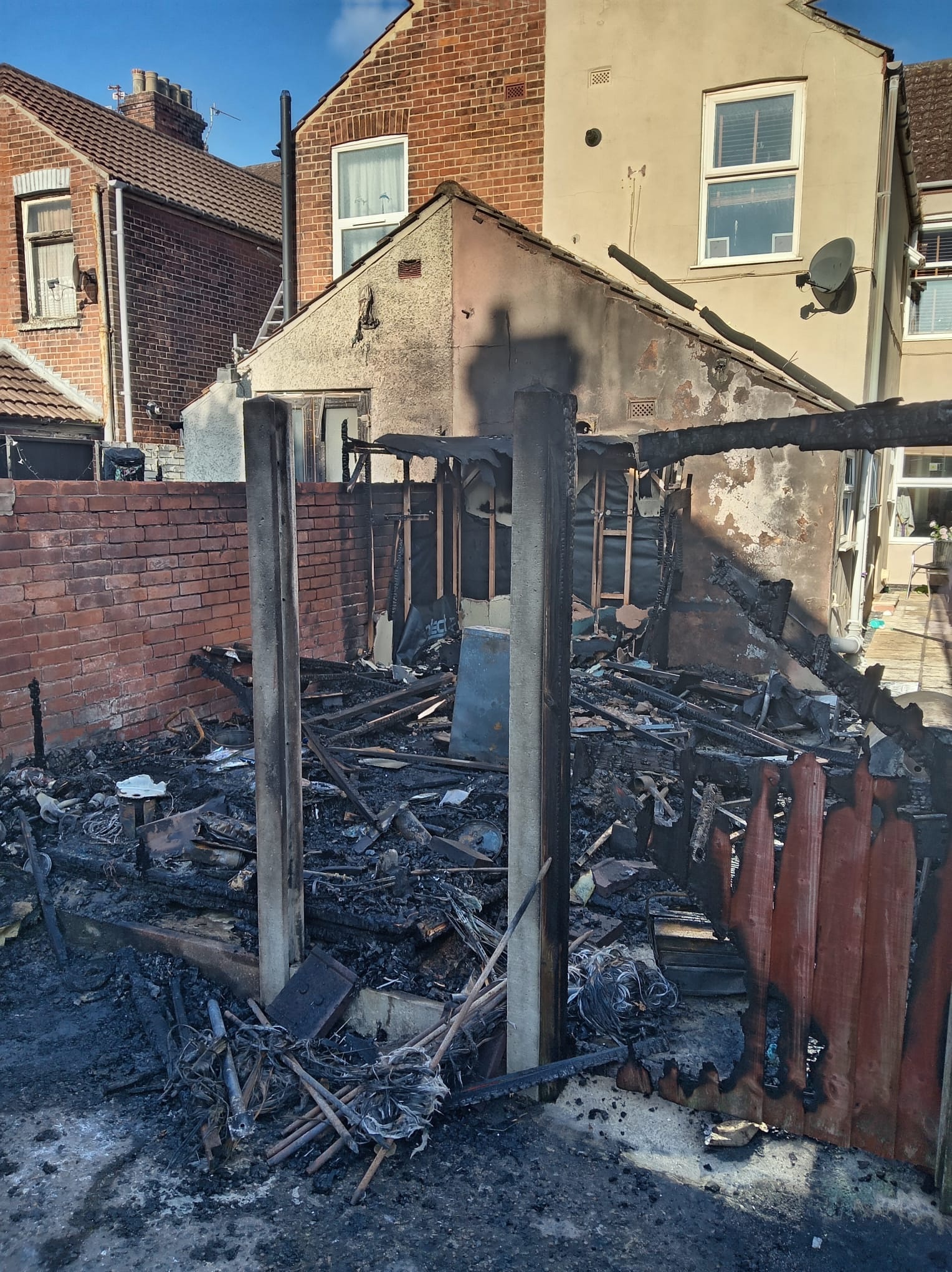 Recovering from arson campaign photo, 2 of 6