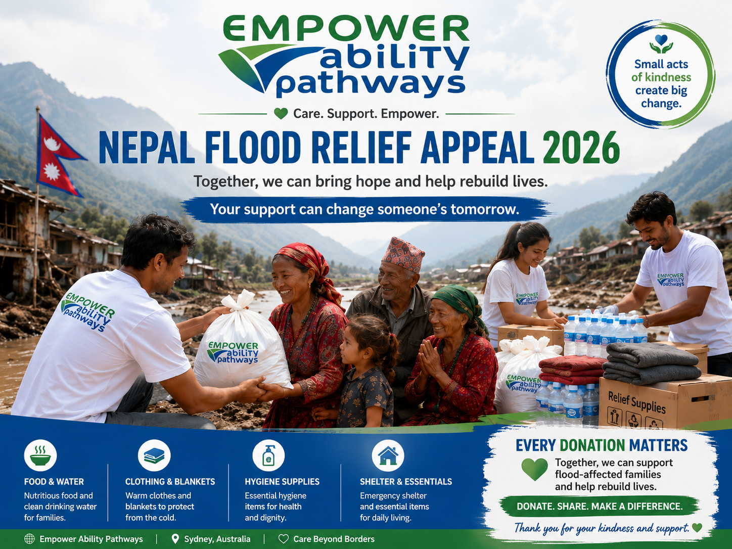 Empower Ability Pathways – Nepal Flood Relief Appeal 2026 campaign photo, 2 of 5