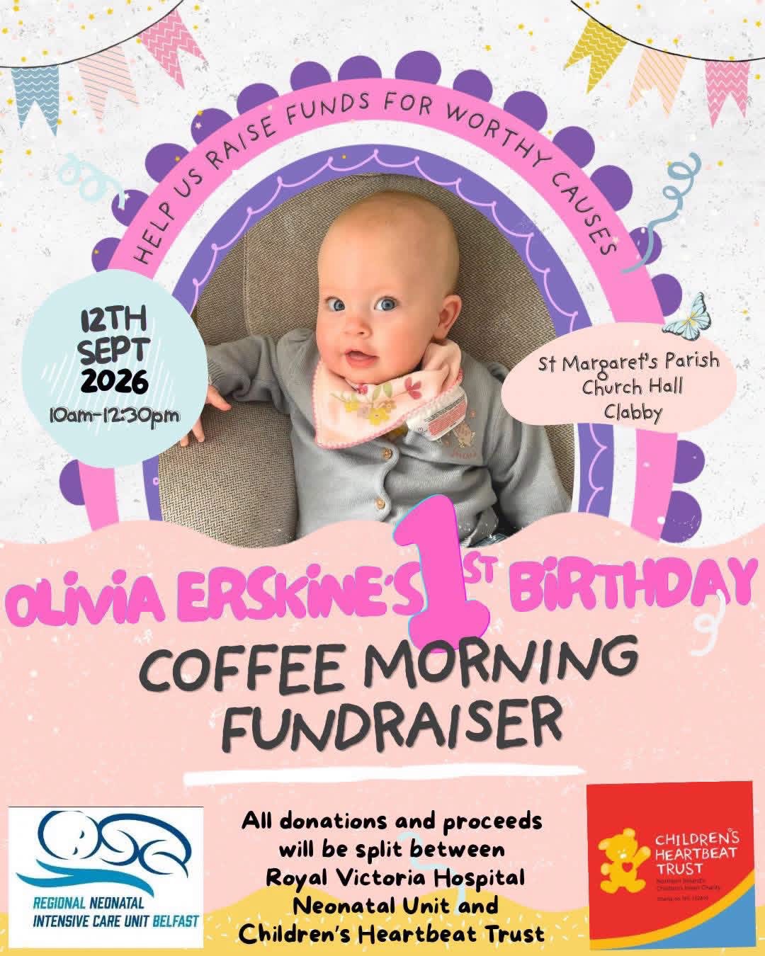 Olivia’s first birthday fundraiser campaign photo, 2 of 4