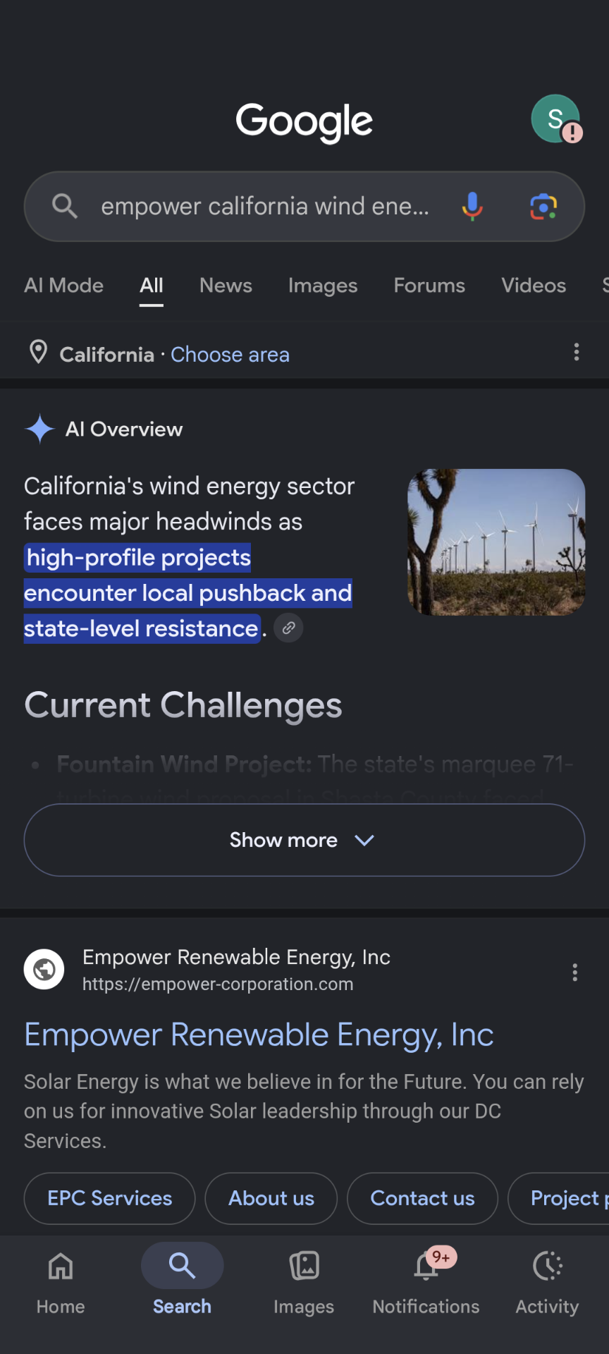 Empower Sustainable California Wind Energy 2026 campaign photo, 2 of 4