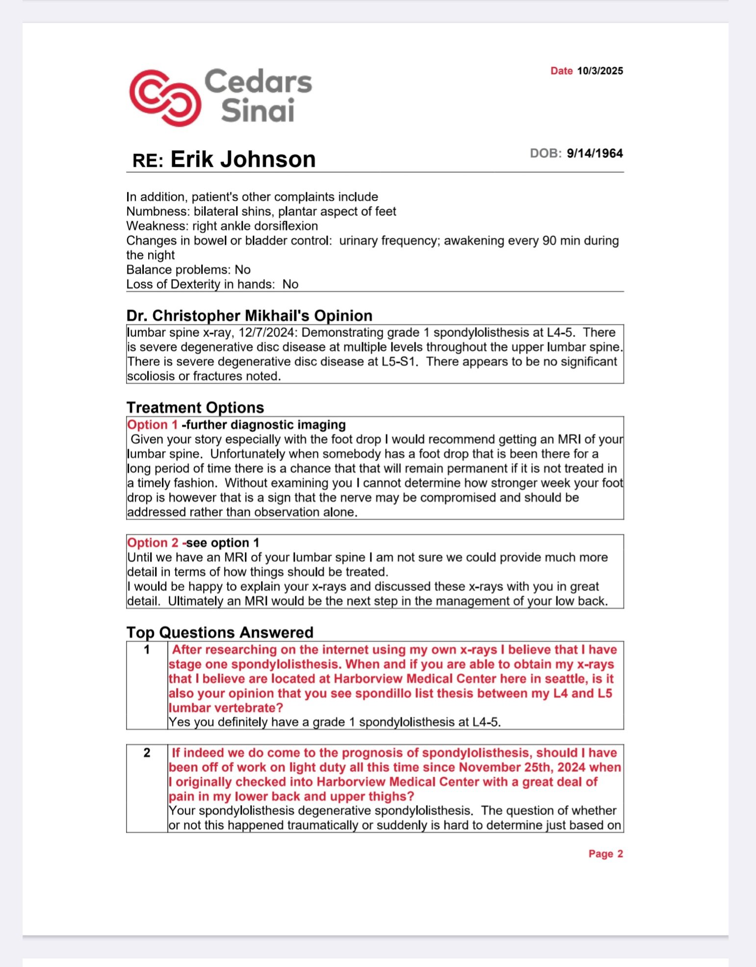 Cover Erik's grade 1 Spondylolisthesis Care and Lost Income campaign photo, 4 of 8