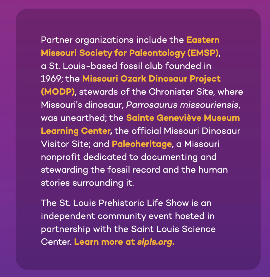Support the St. Louis Prehistoric Life Show today! campaign photo, 2 of 7
