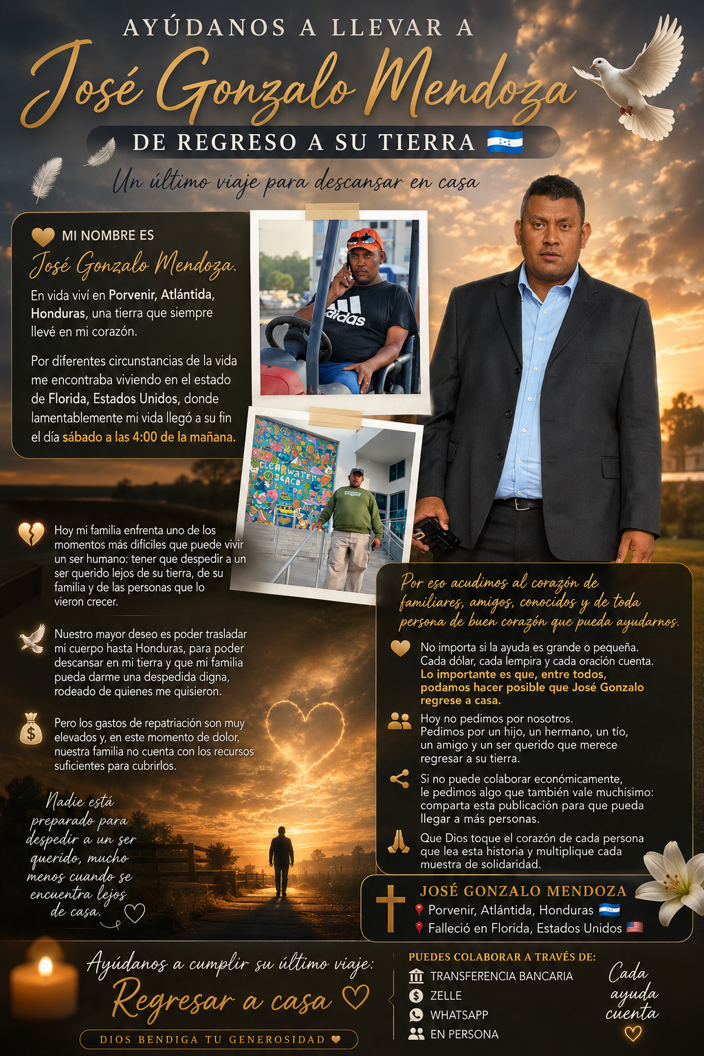 Raul Deras Cuántos granito de arena para una empresa gofundme donation