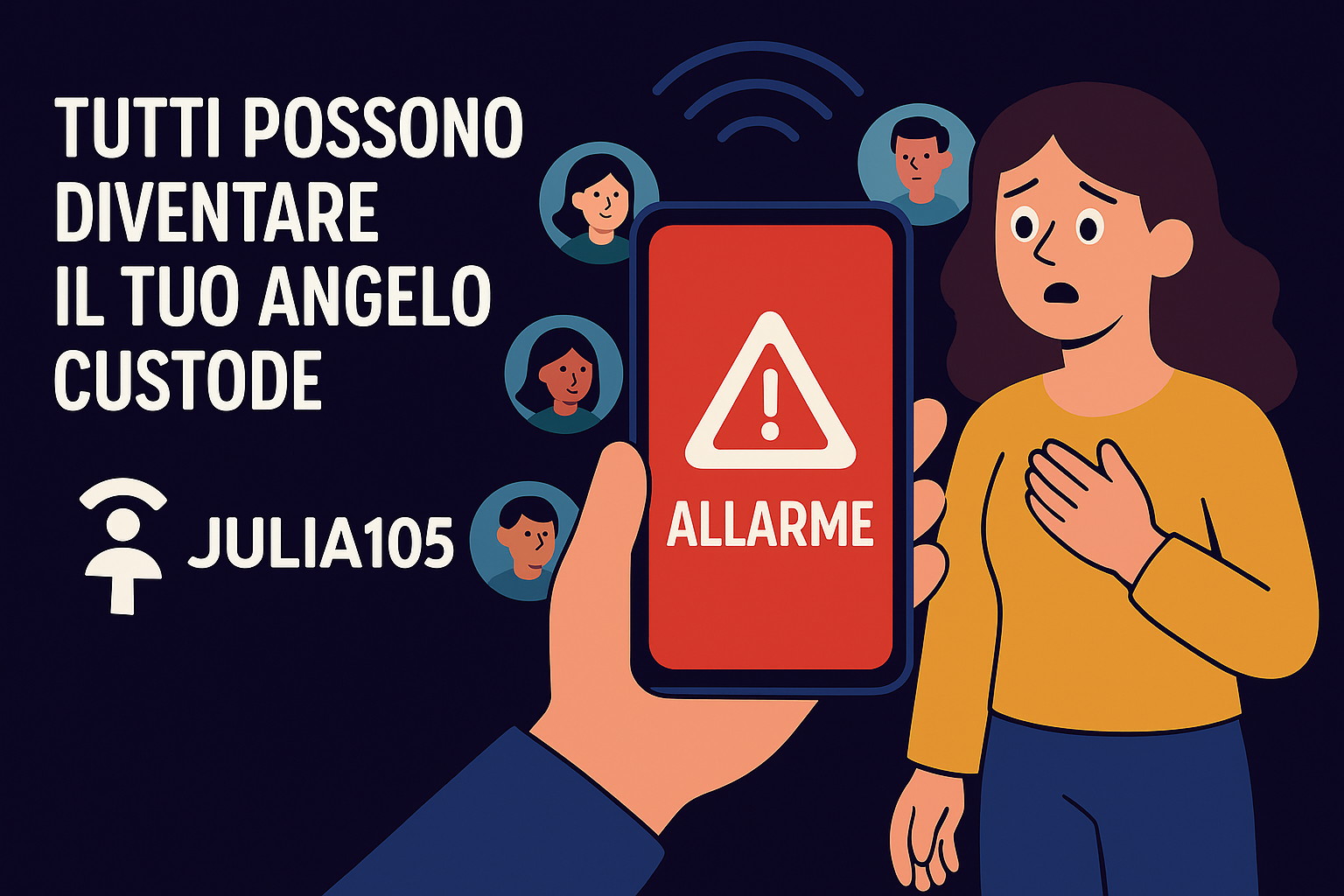 Photo de la campagne Aiutaci a lanciare Julia105: l’app che può salvare vite, 4 sur 8