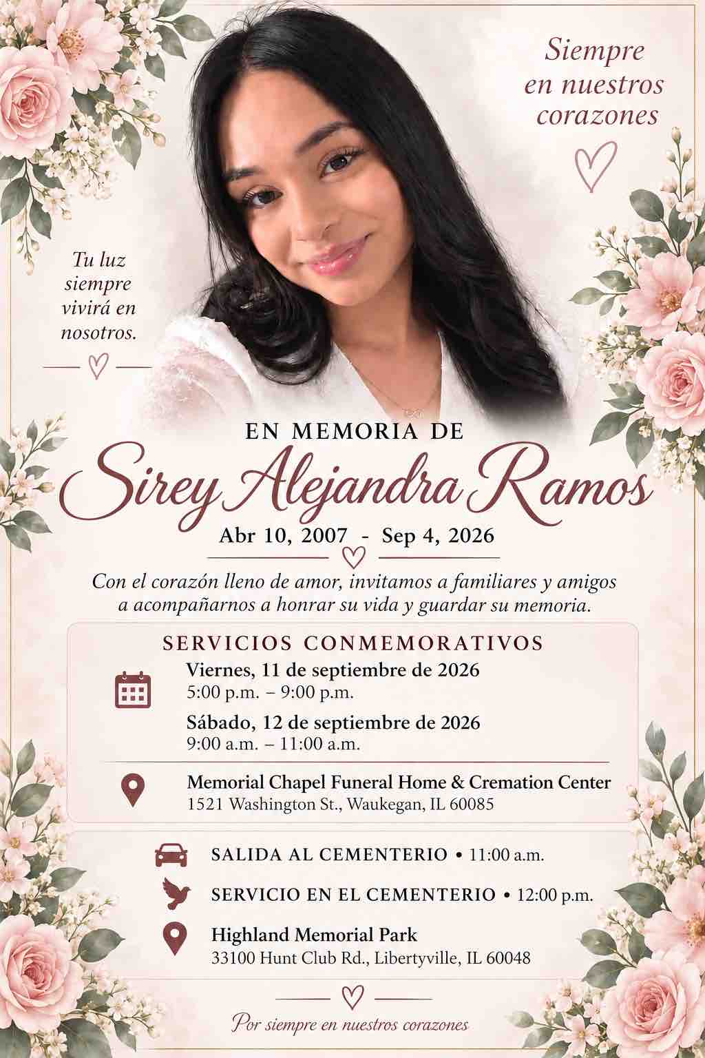 In Loving Memory of Sirey Alejandra Ramos campaign photo, 2 of 8