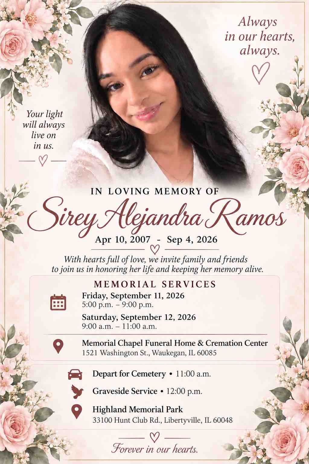 In Loving Memory of Sirey Alejandra Ramos campaign photo, 4 of 8