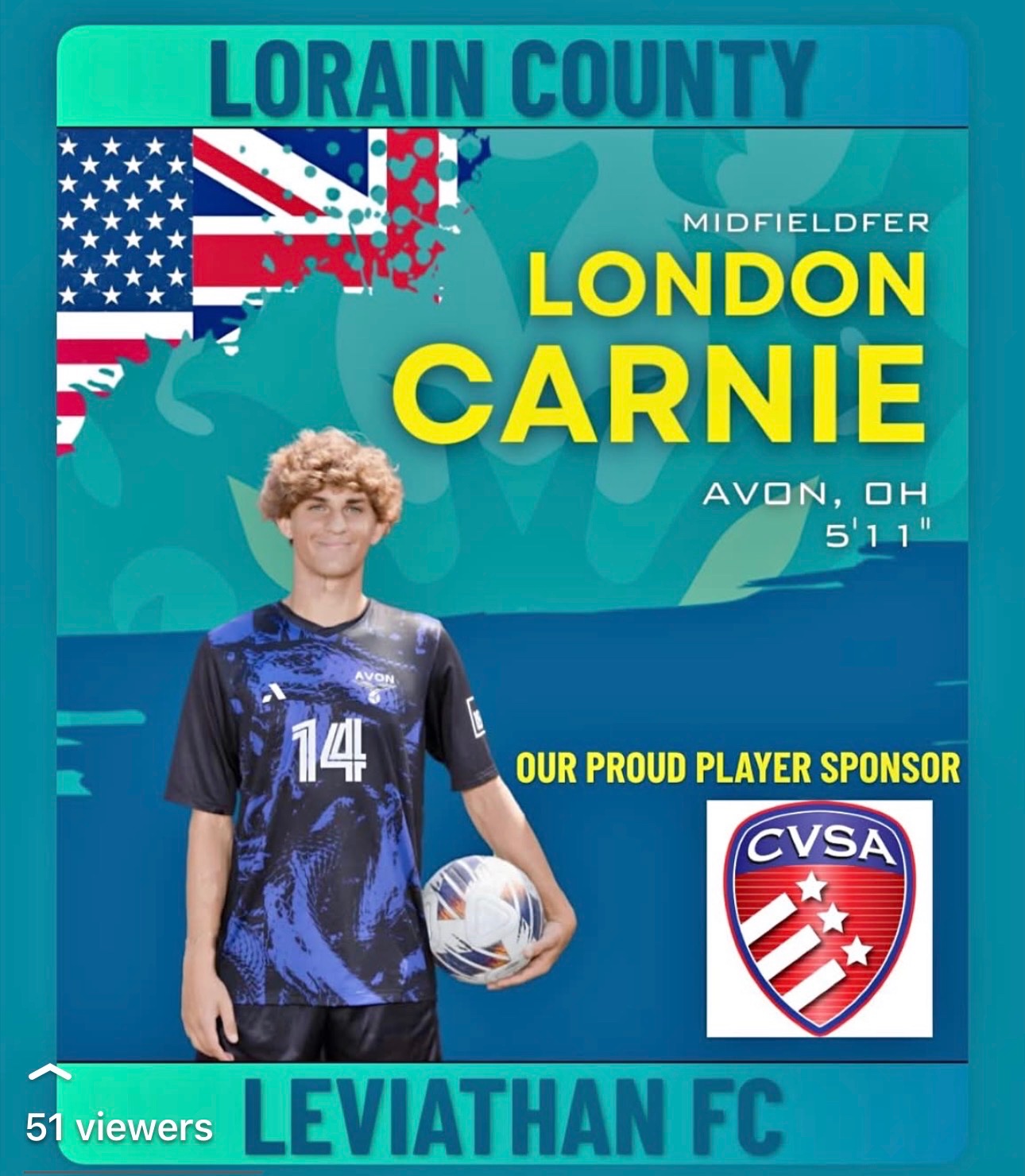 Help London Carnie Chase His Professional Soccer Dream campaign photo, 2 of 8