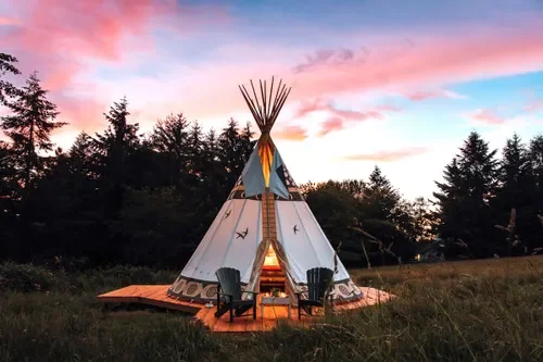 New Tipi Cover for Lion's Den in Mazama for PCT & PNT hikers campaign photo, 6 of 8
