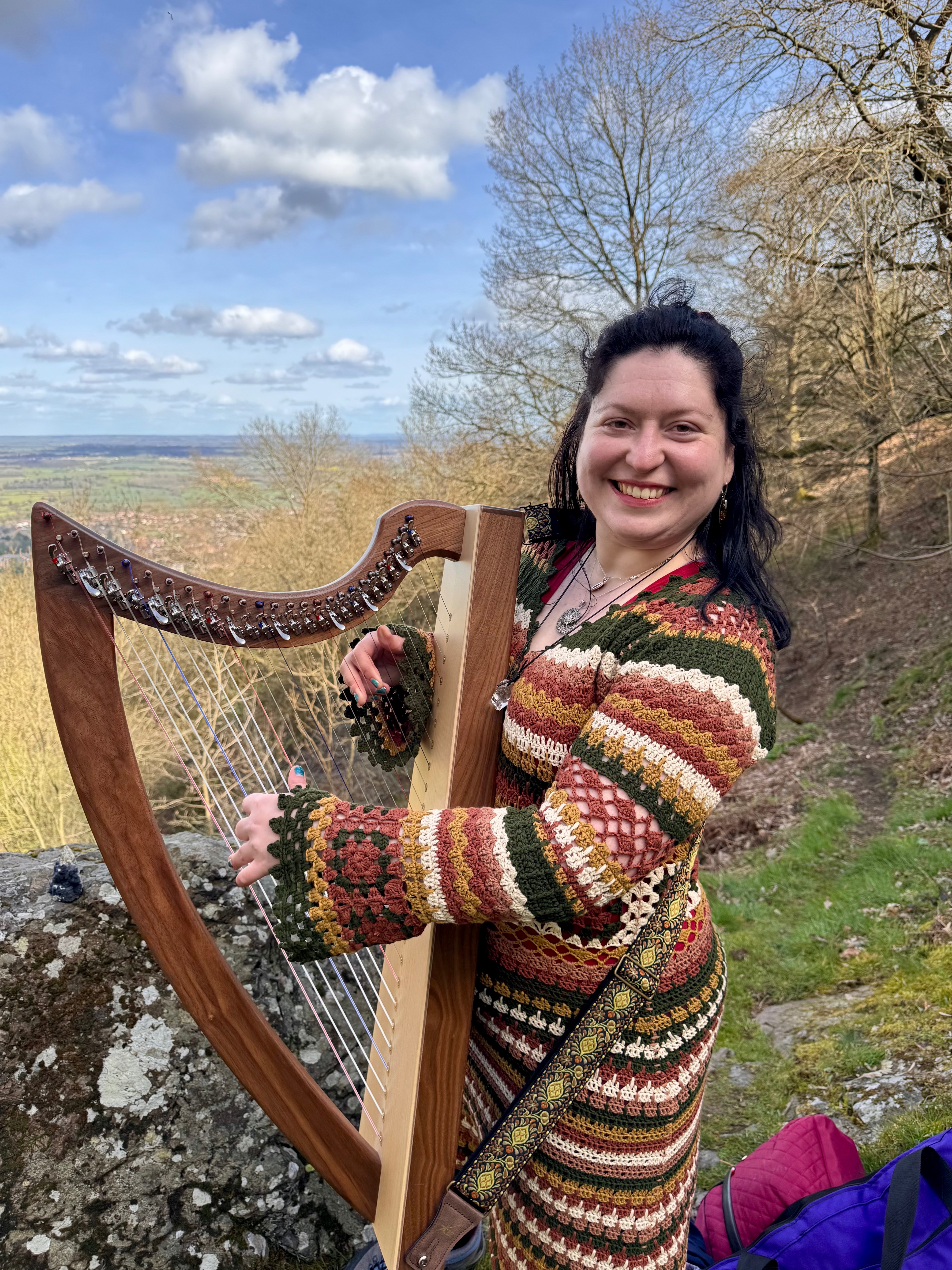 To write and record my first harp album inspired by the Alps campaign photo, 2 of 8