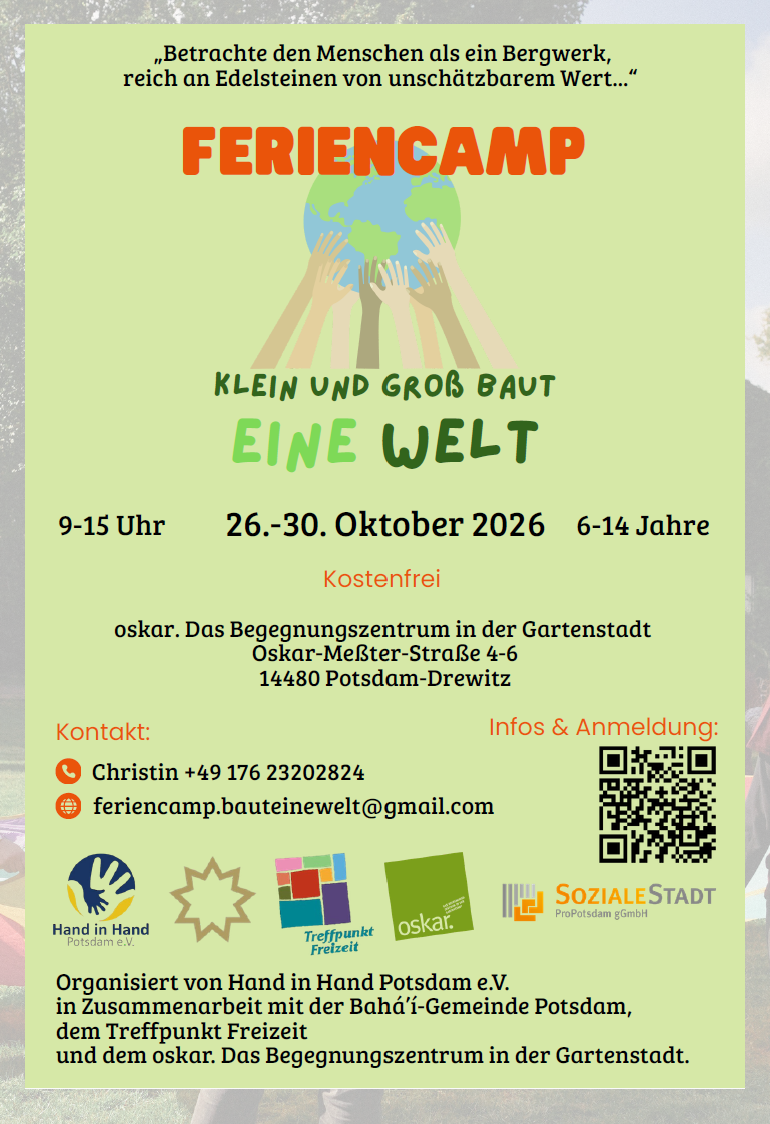 Kampagnen-Foto für Unterstütze unser Feriencamp "Klein und Groß baut EINE Welt", 2 von 4