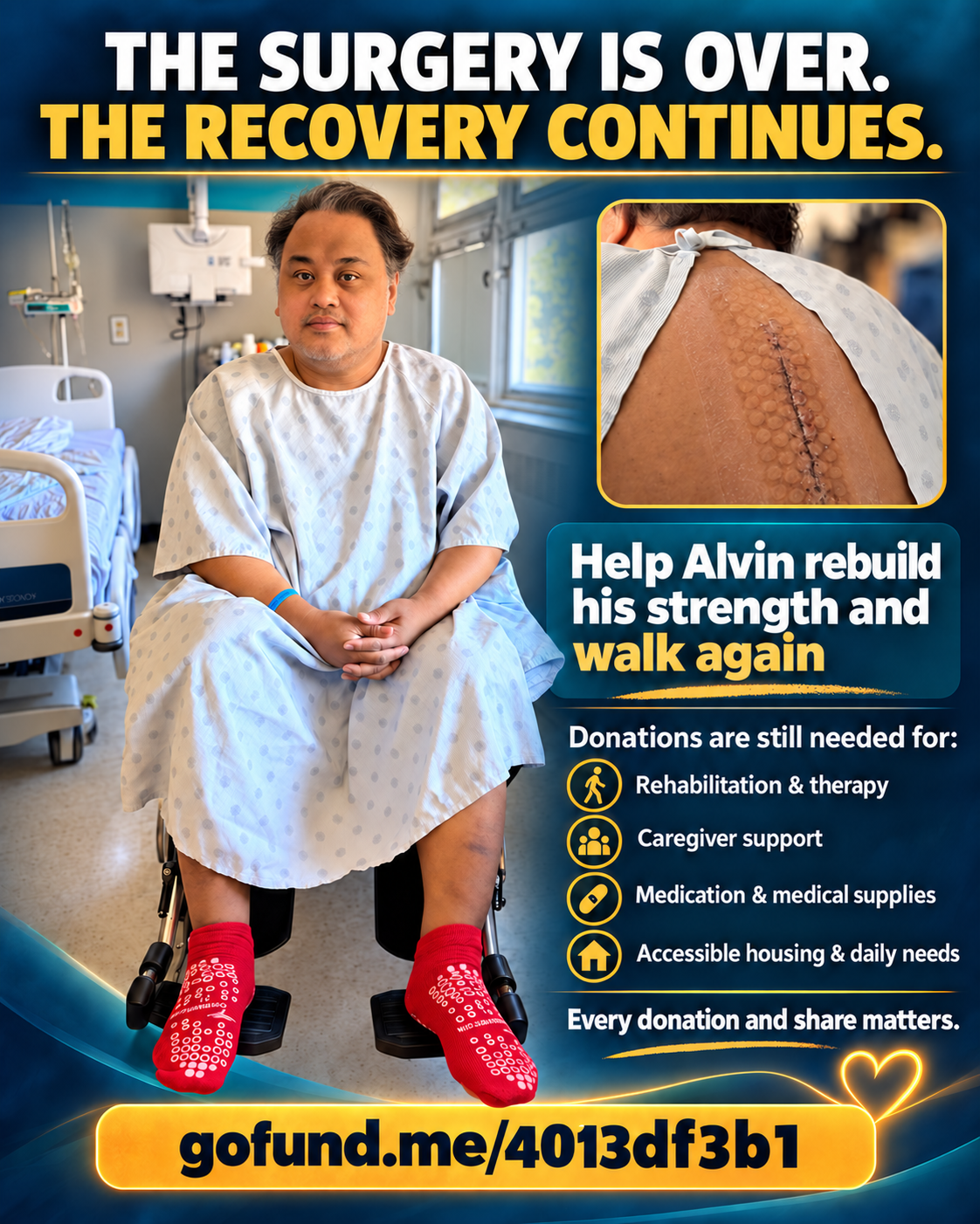 Help Alvin Walk Again After Emergency Spine Surgery campaign photo, 2 of 7