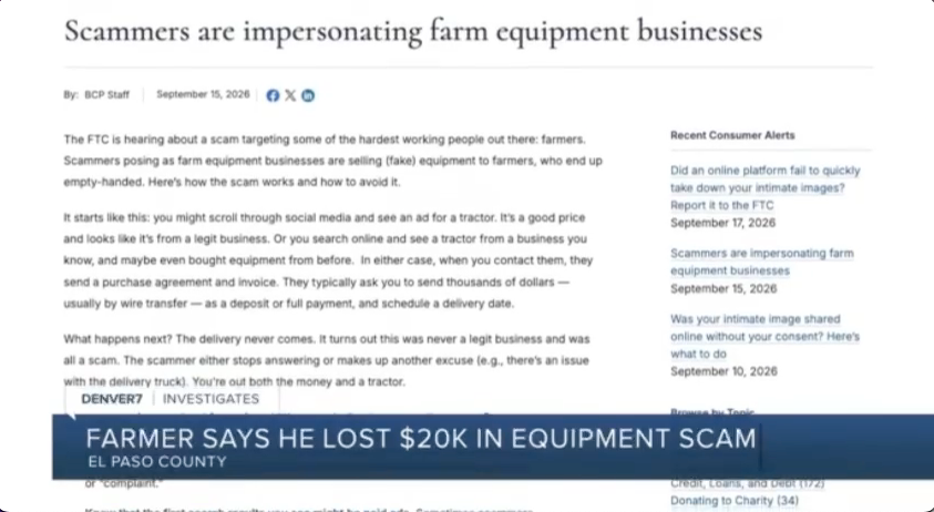 Ripped Off in Farmer Scam campaign photo, 4 of 8