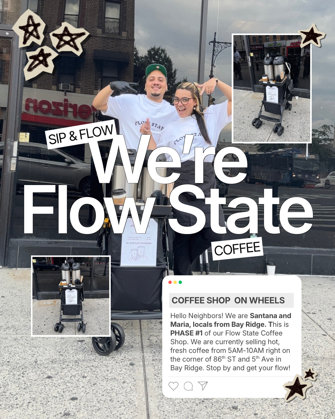 Maria and Santana’s Coffee Cart Dream campaign photo, 7 of 8