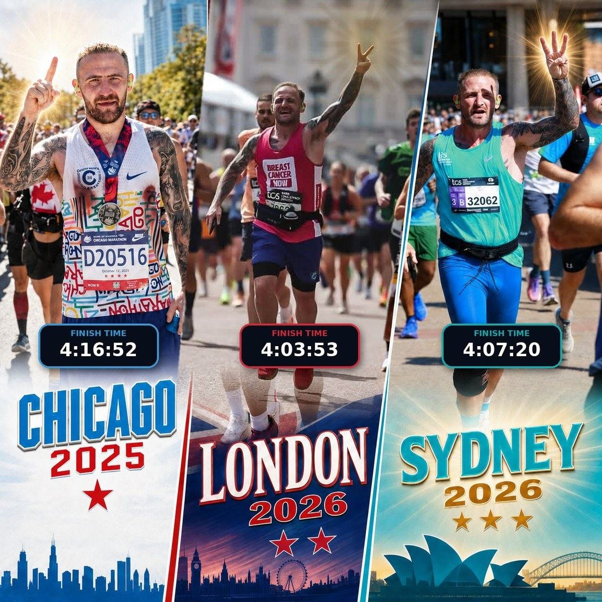 Help Denny chase all eight World Marathon Majors campaign photo, 5 of 6