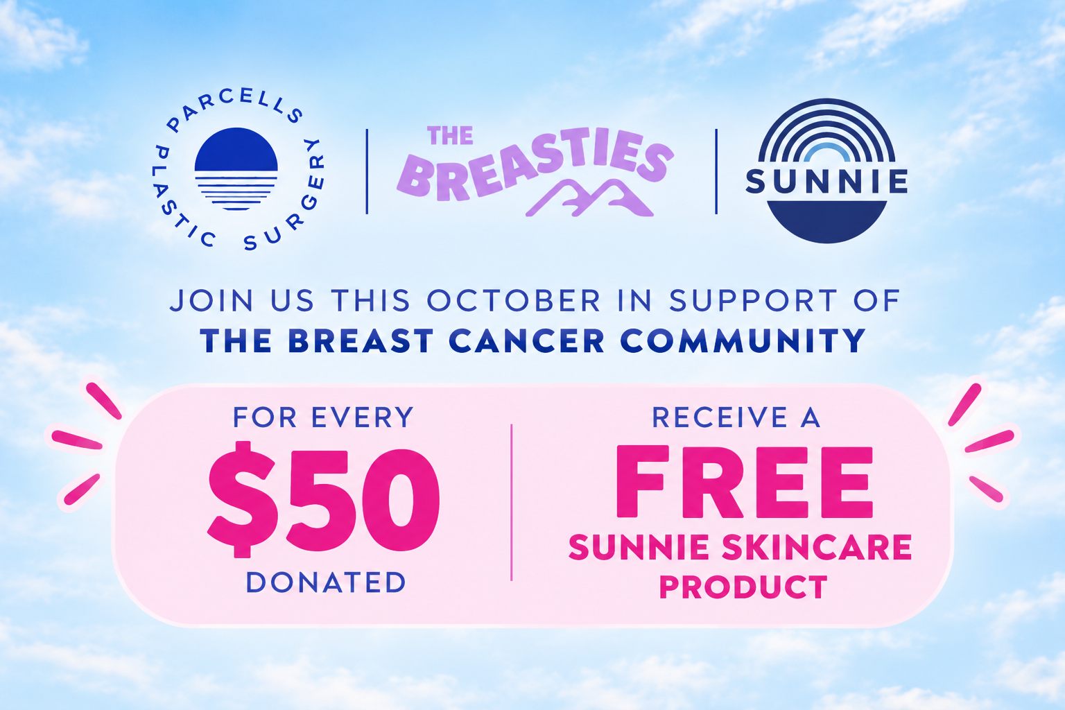 Parcells Plastic Surgery × SUNNIE × The Breasties campaign photo, 2 of 6