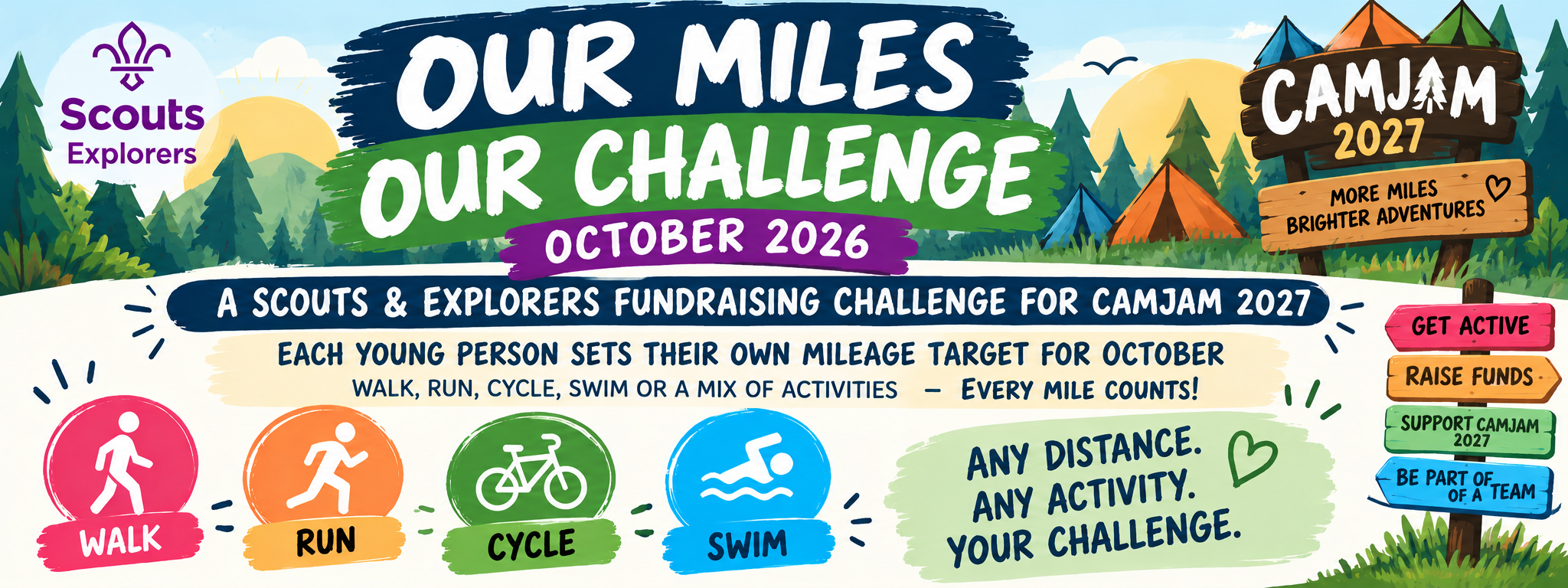 Fundraiser by Vicky Houghton-Pope : Our Miles, Our Challange - CamJam 2027