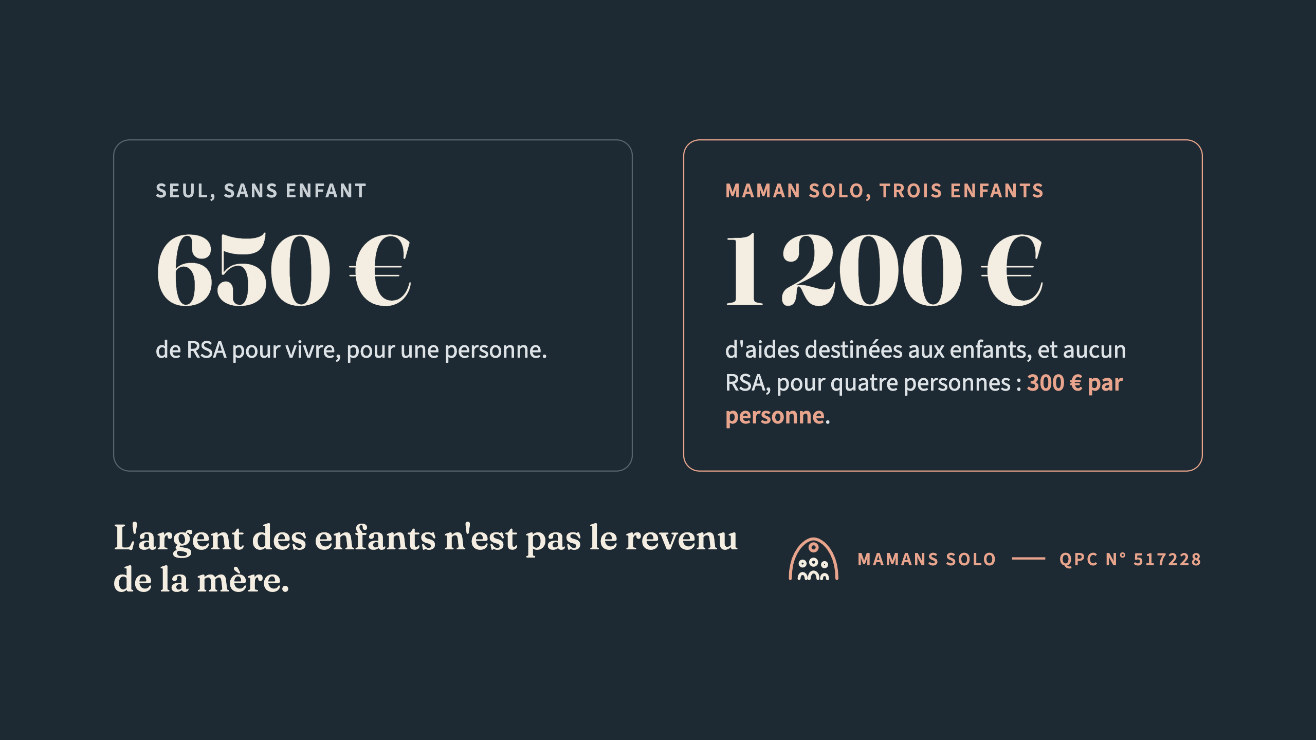 Mamans solo : l'argent des enfants compté comme le nôtre campaign photo, 2 of 5