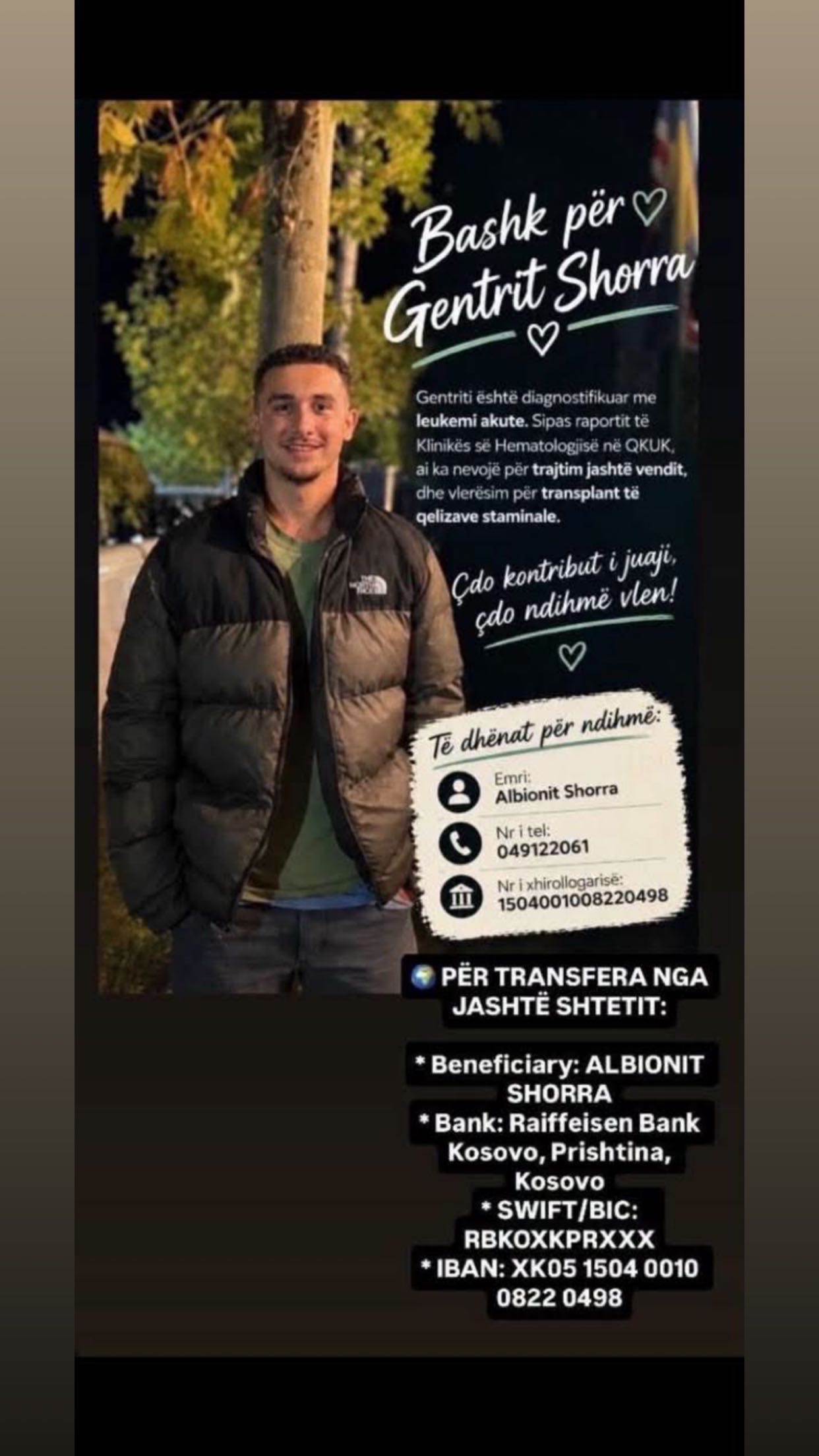 ❤️ Bashkohu për Gentrit Shorrën ❤️ campaign photo, 2 of 7