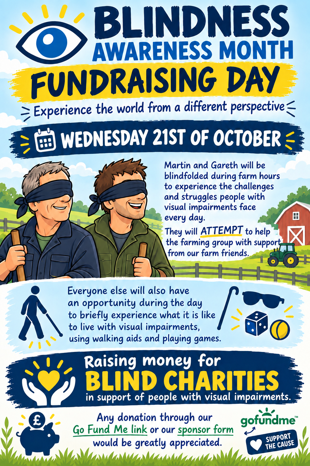 Fund raising for the RNIB blind charity campaign photo, 2 of 3