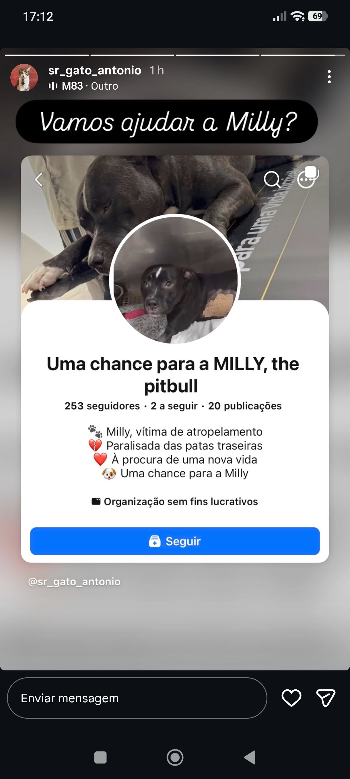 Foto da arrecadação Ajuda para a reabilitação da Milly., 4 de 7