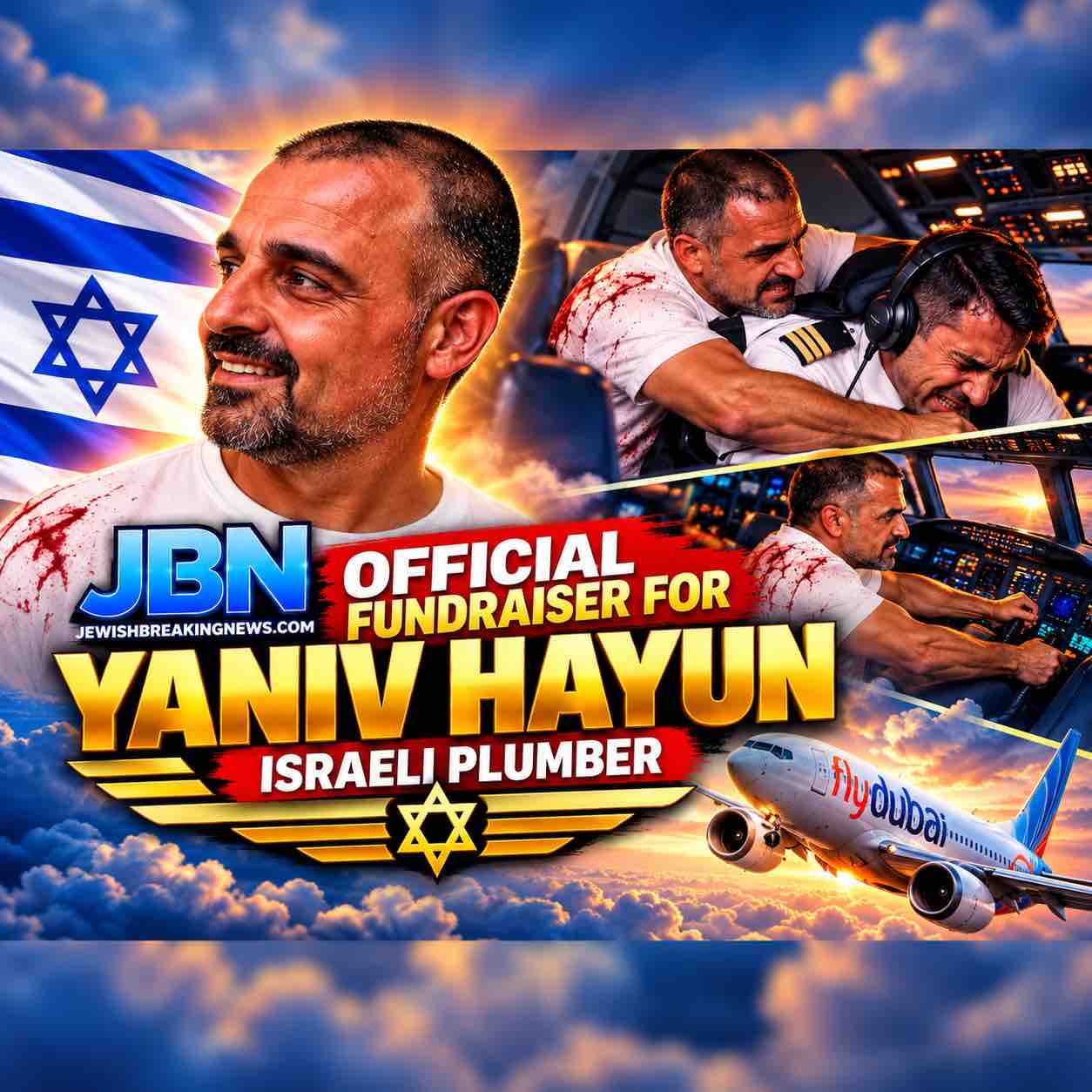 Help Yaniv Hayoun & Family: Plumber Hero Of FlyDubai Flight campaign photo, 10 of 13